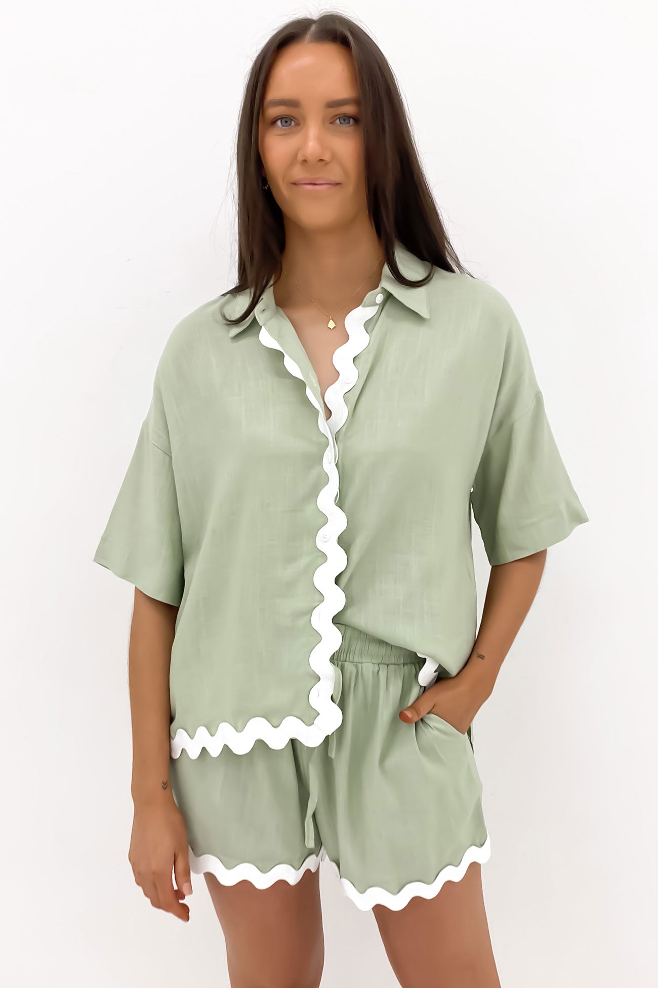 Bianca Set Sage White