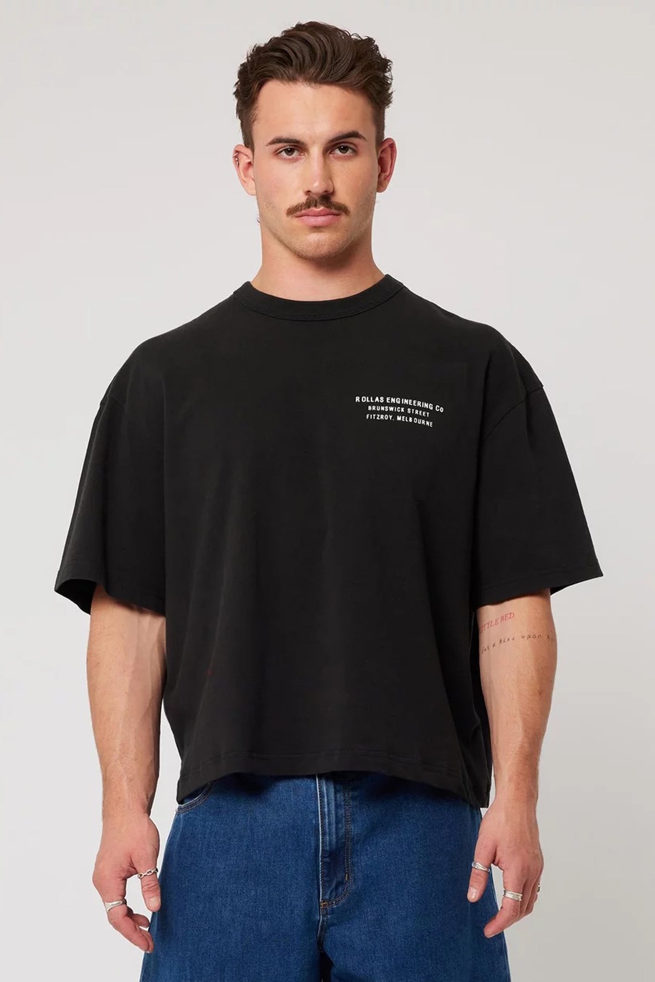 Big Motor Tee Chop Washed Black
