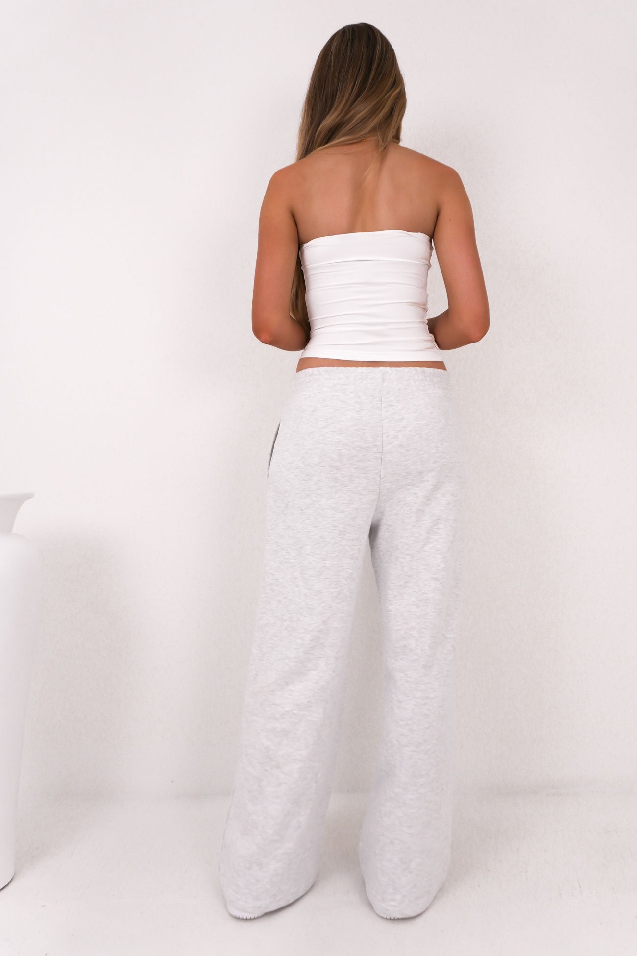 Blair Wide Track Pant Snow Marle