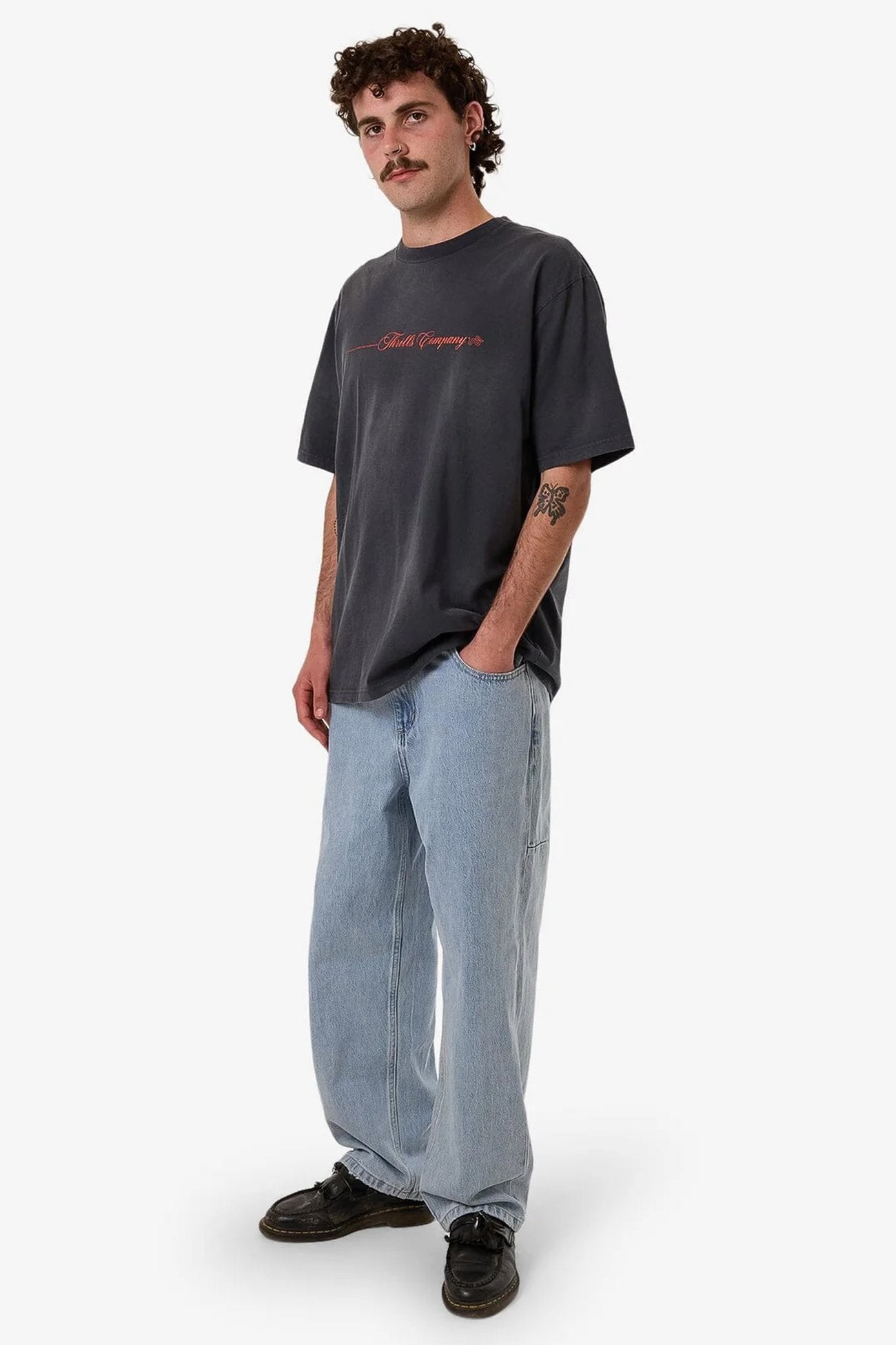 Blends Oversize Fit Tee India Ink Fade