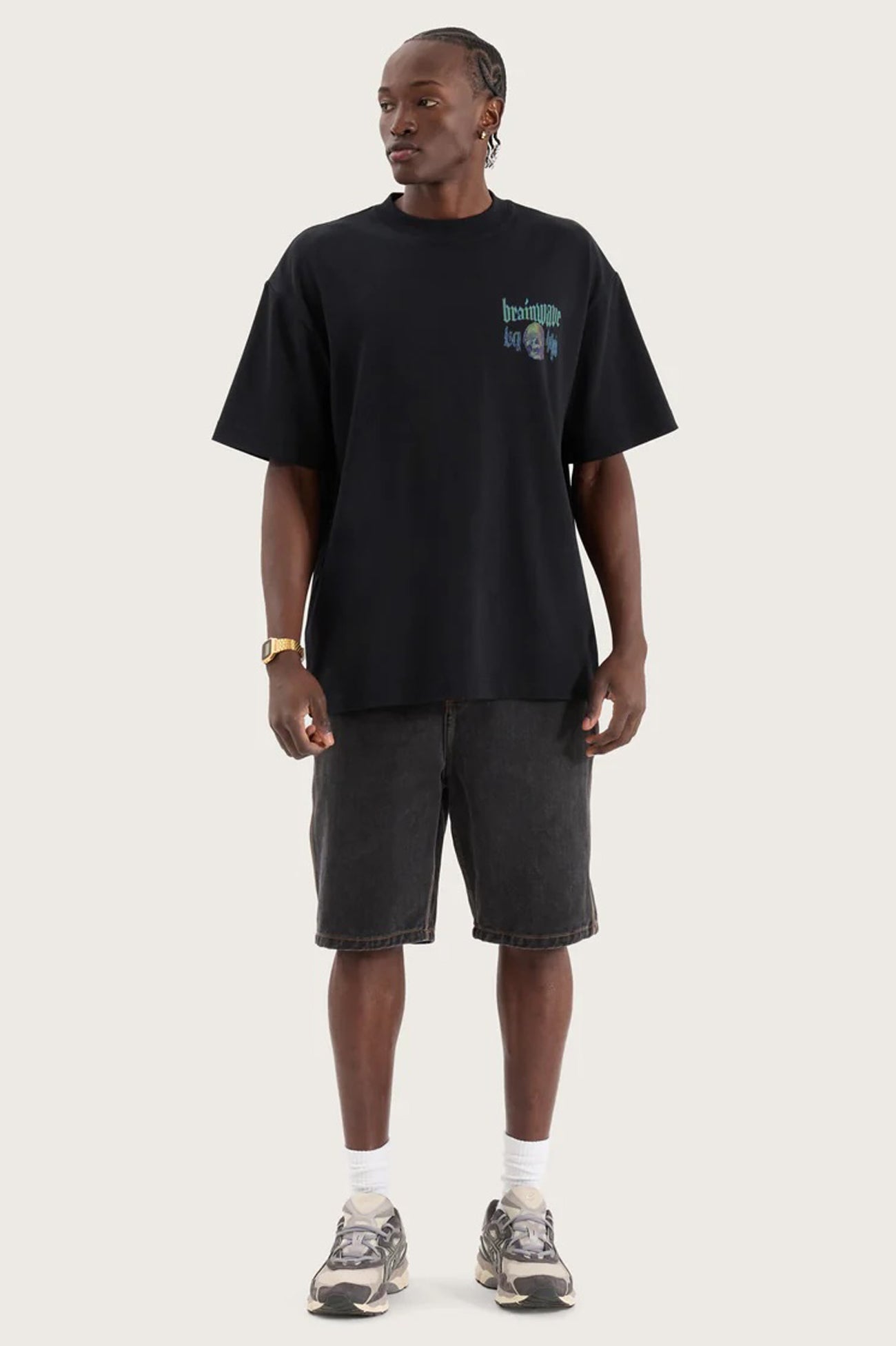 Brainwave Street Tee Anthracite Black