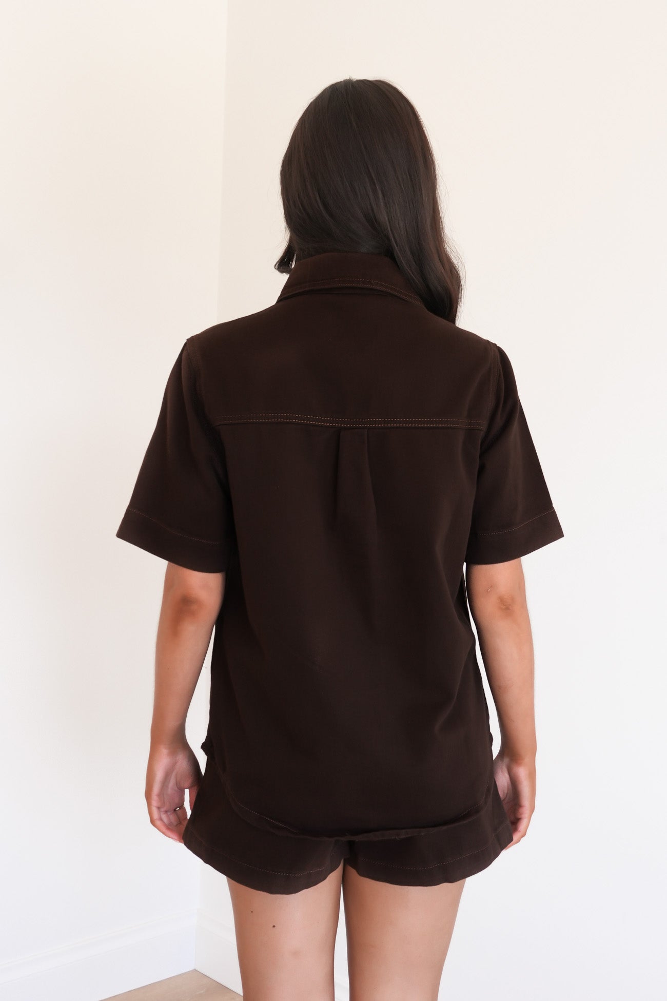 Brandon Denim Shirt Chocolate