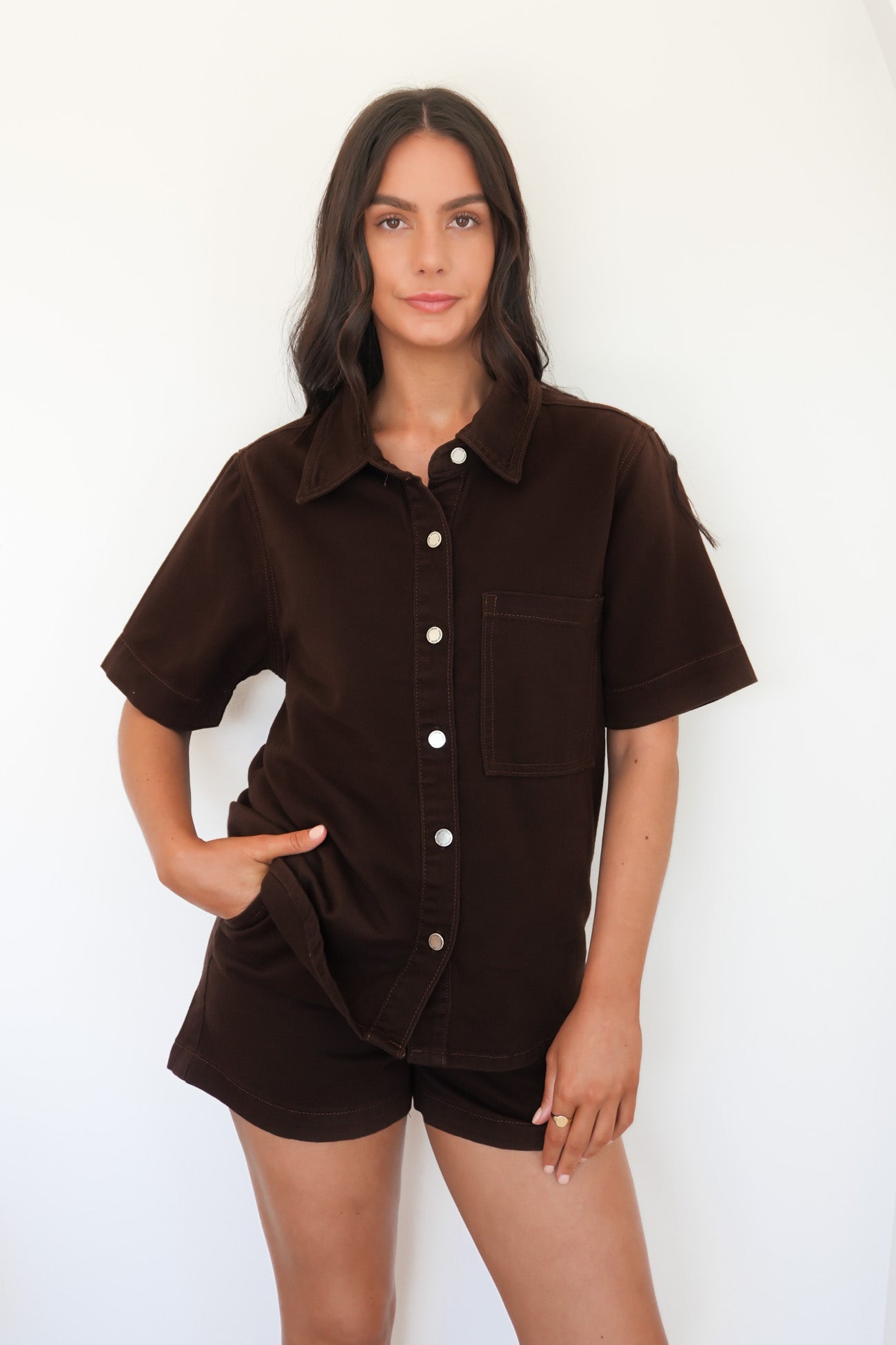 Brandon Denim Short Chocolate