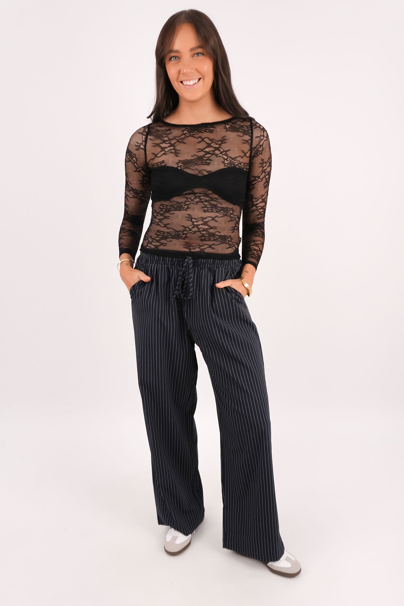 Brayden Long Sleeve Top Black
