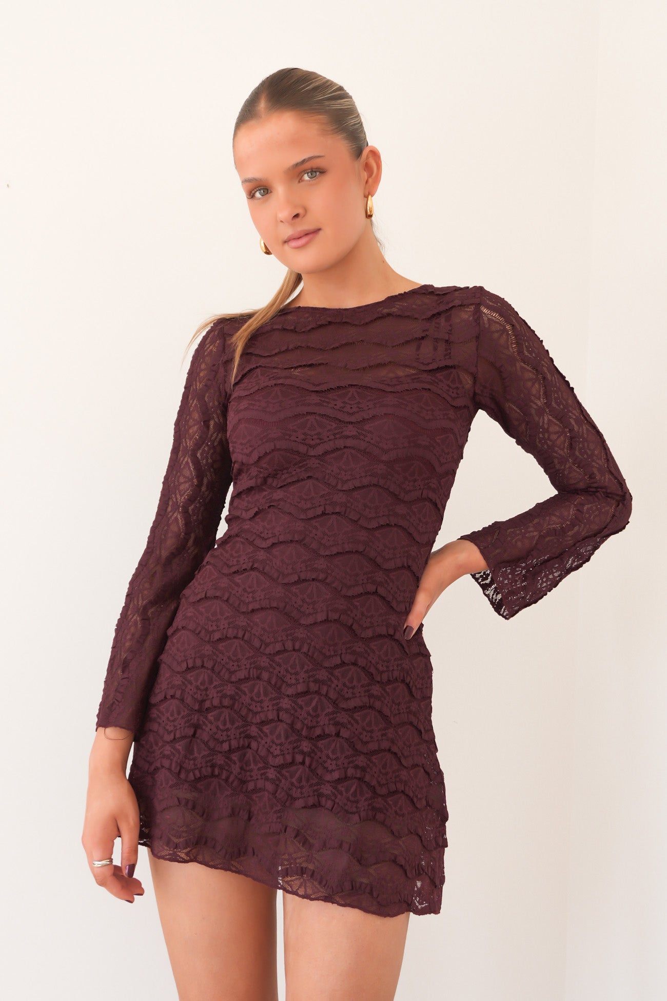 Brock Mini Dress Plum