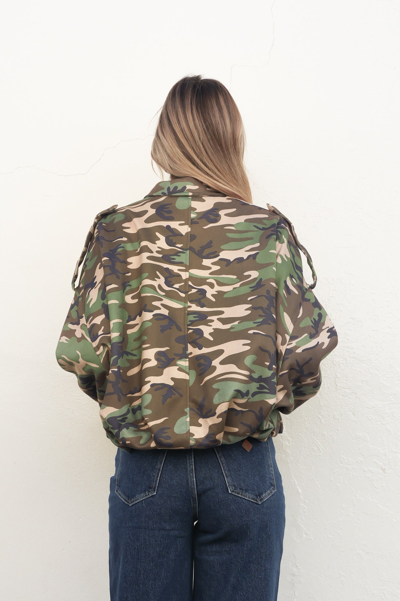 Brooke Suede Bomber Camo