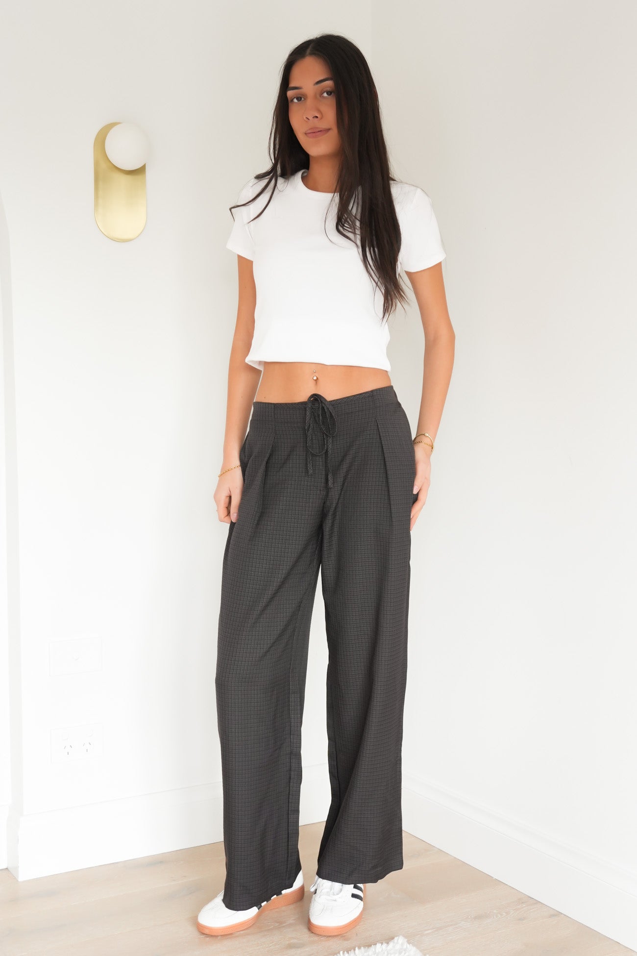 Brylee Pant Grey Check