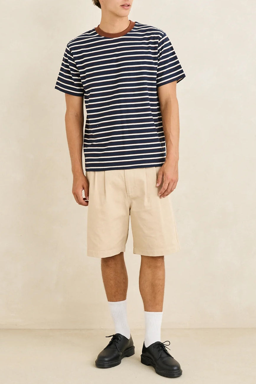 Vintage Stripe Short Sleeve T-Shirt Navy