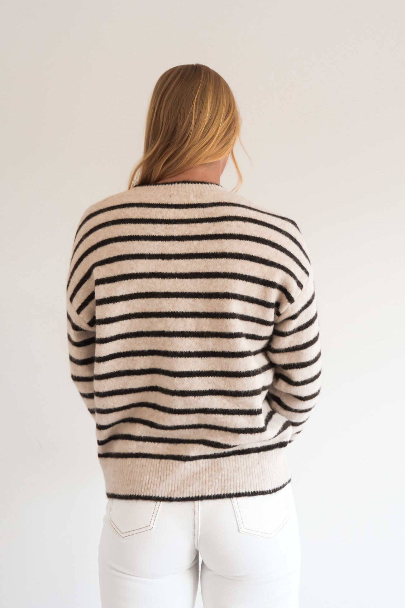 Cally Knit Jumper Natural Stripe
