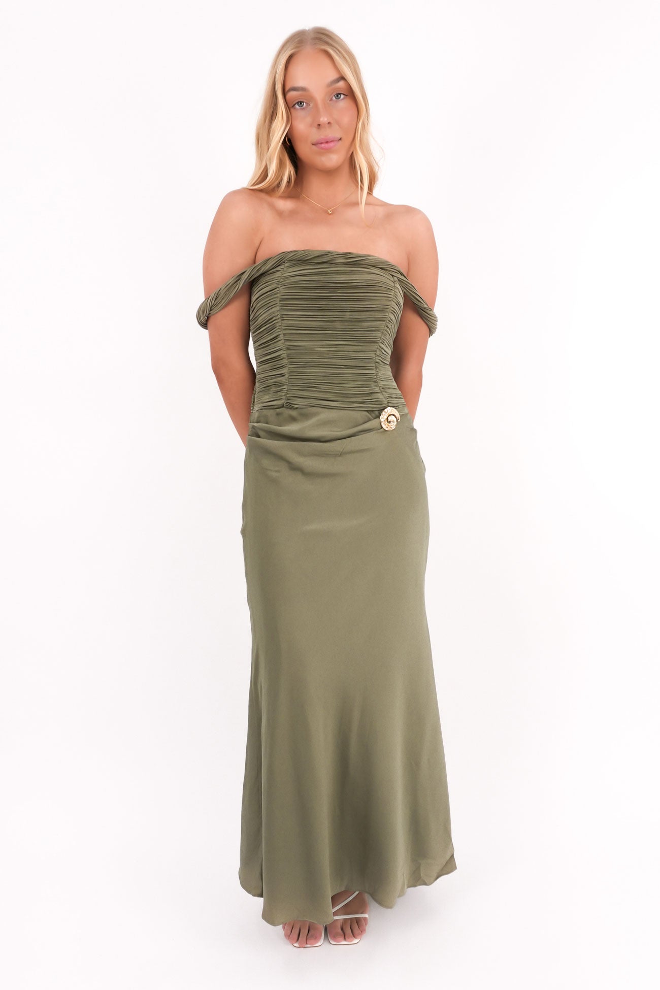 Carey Maxi Dress Khaki