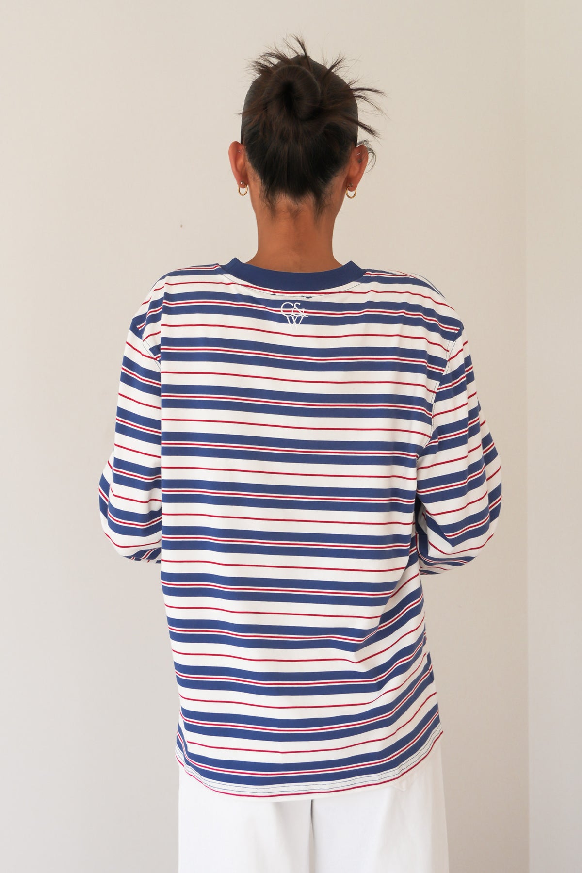 Carter Long Sleeve Red Slate Stripe