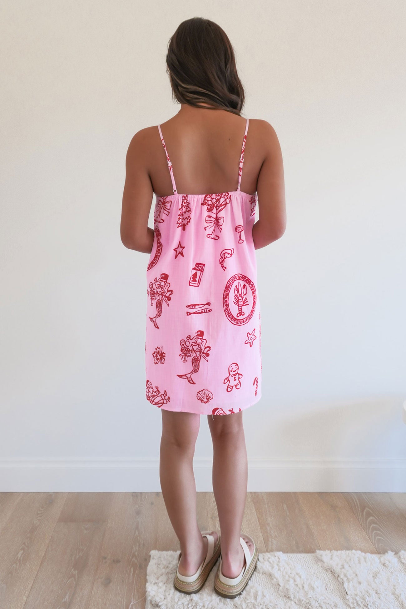 Catalina Mini Dress Pink Santa