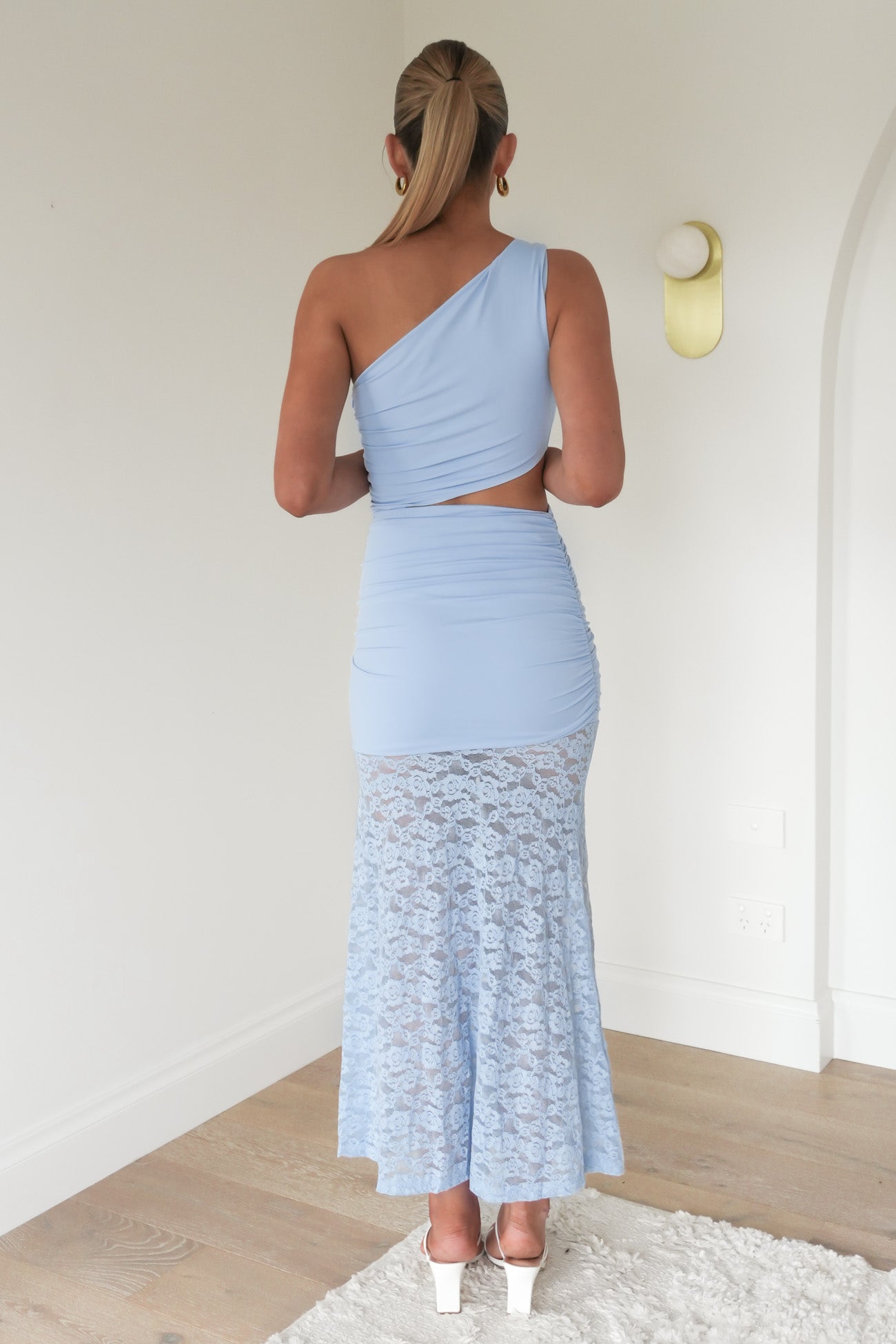 Cayla Lace Maxi Dress Blue