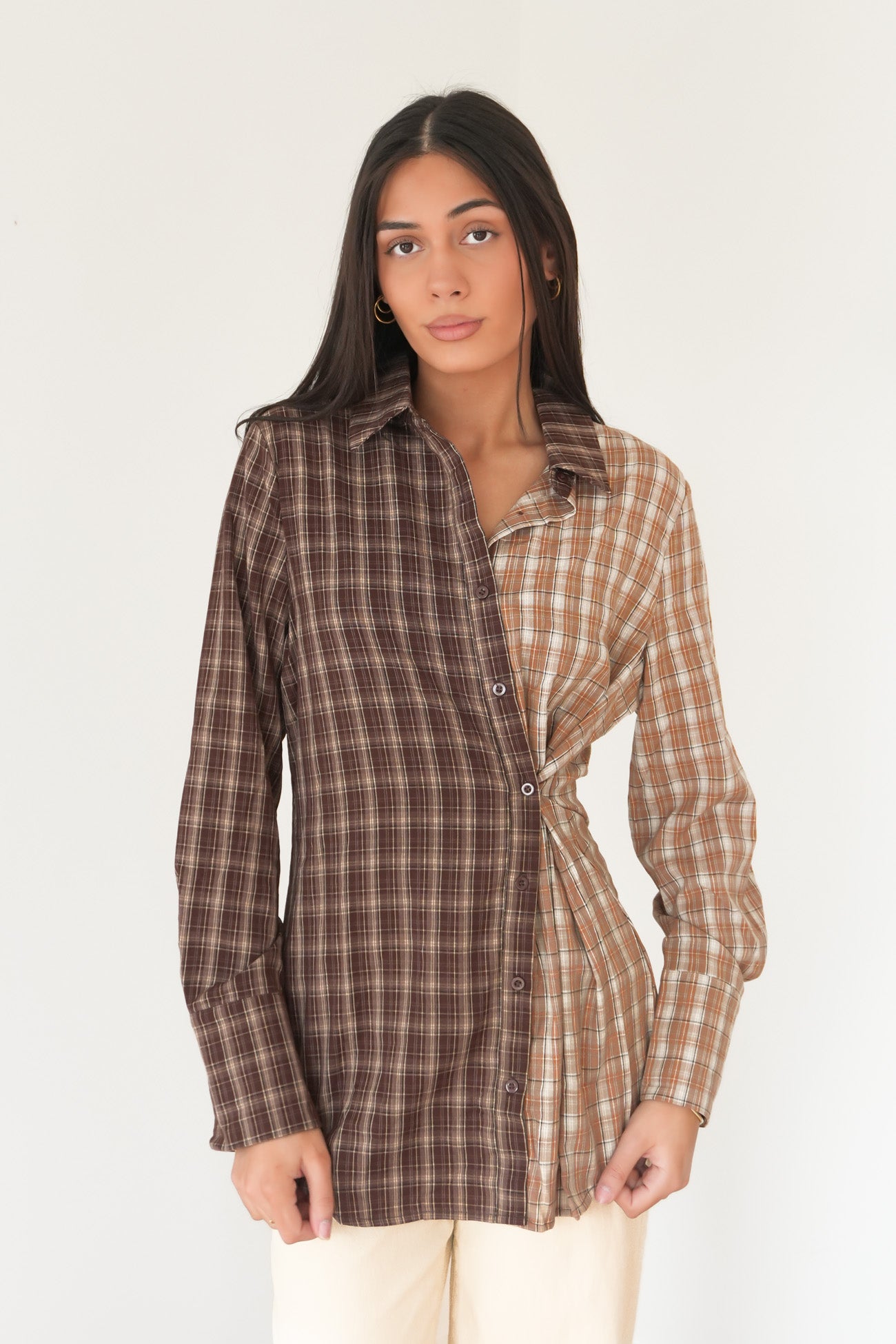 Chelsea Shirt Brown Plaid
