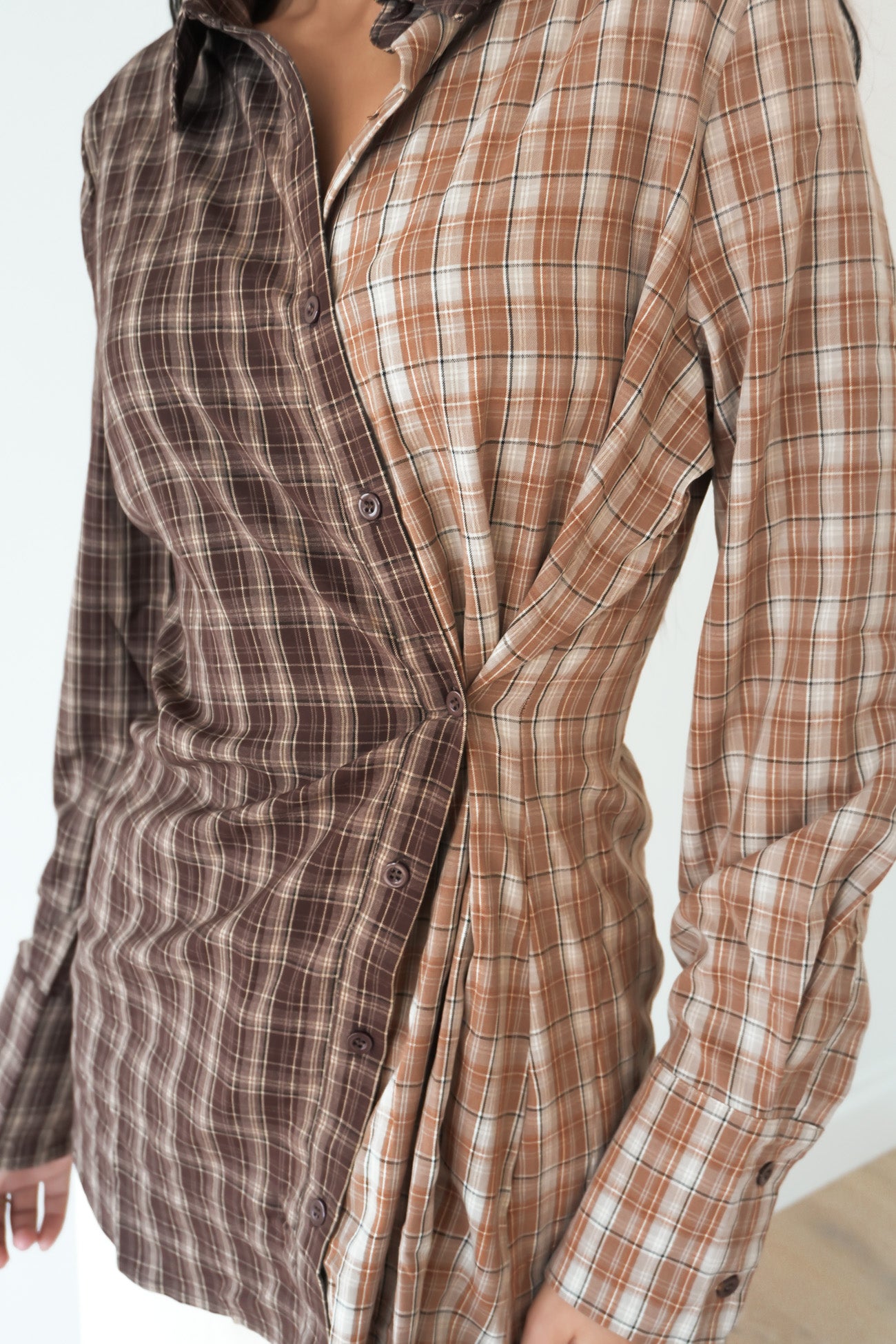 Chelsea Shirt Brown Plaid