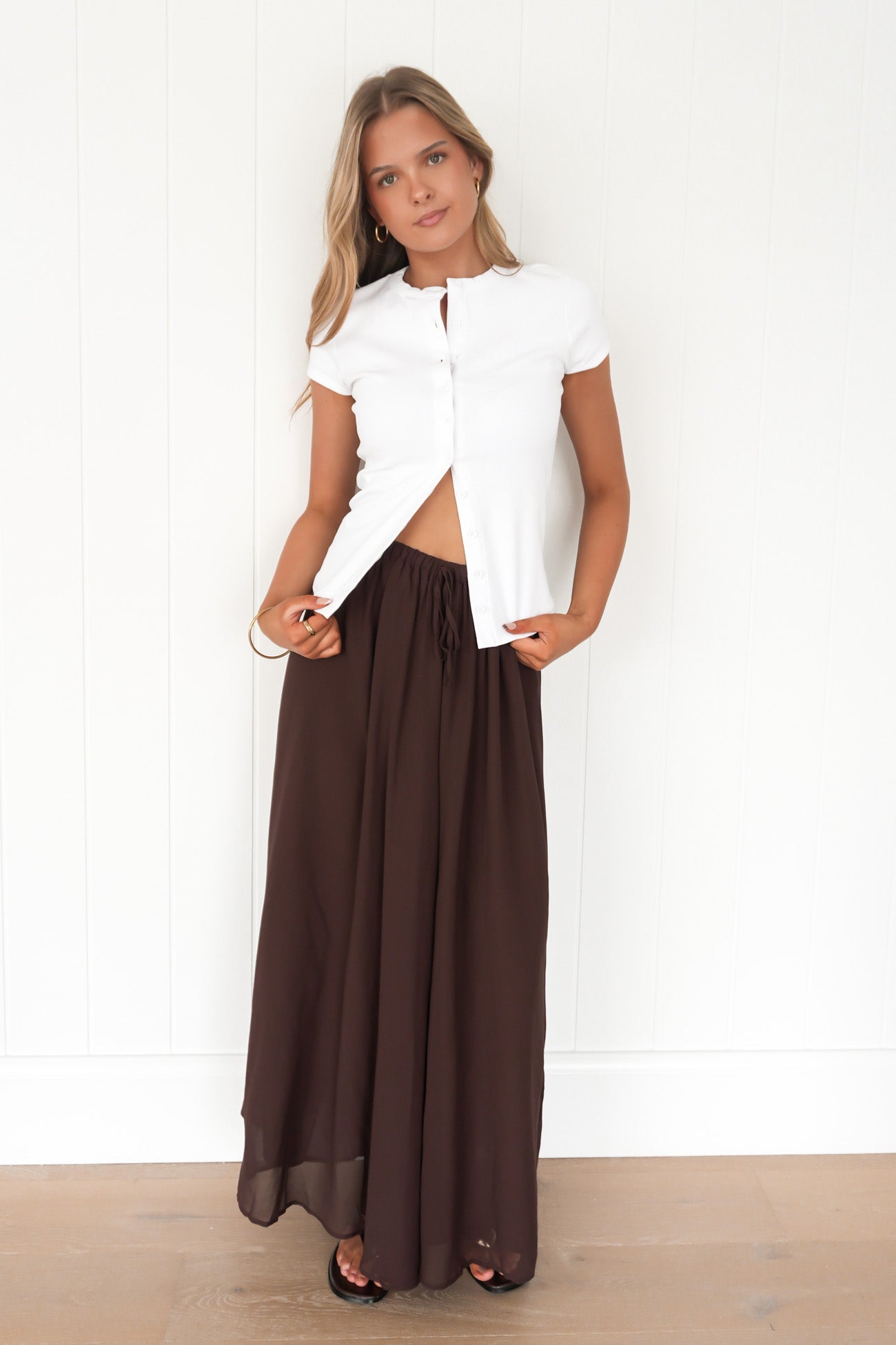 Chelsey Maxi Skirt Chocolate