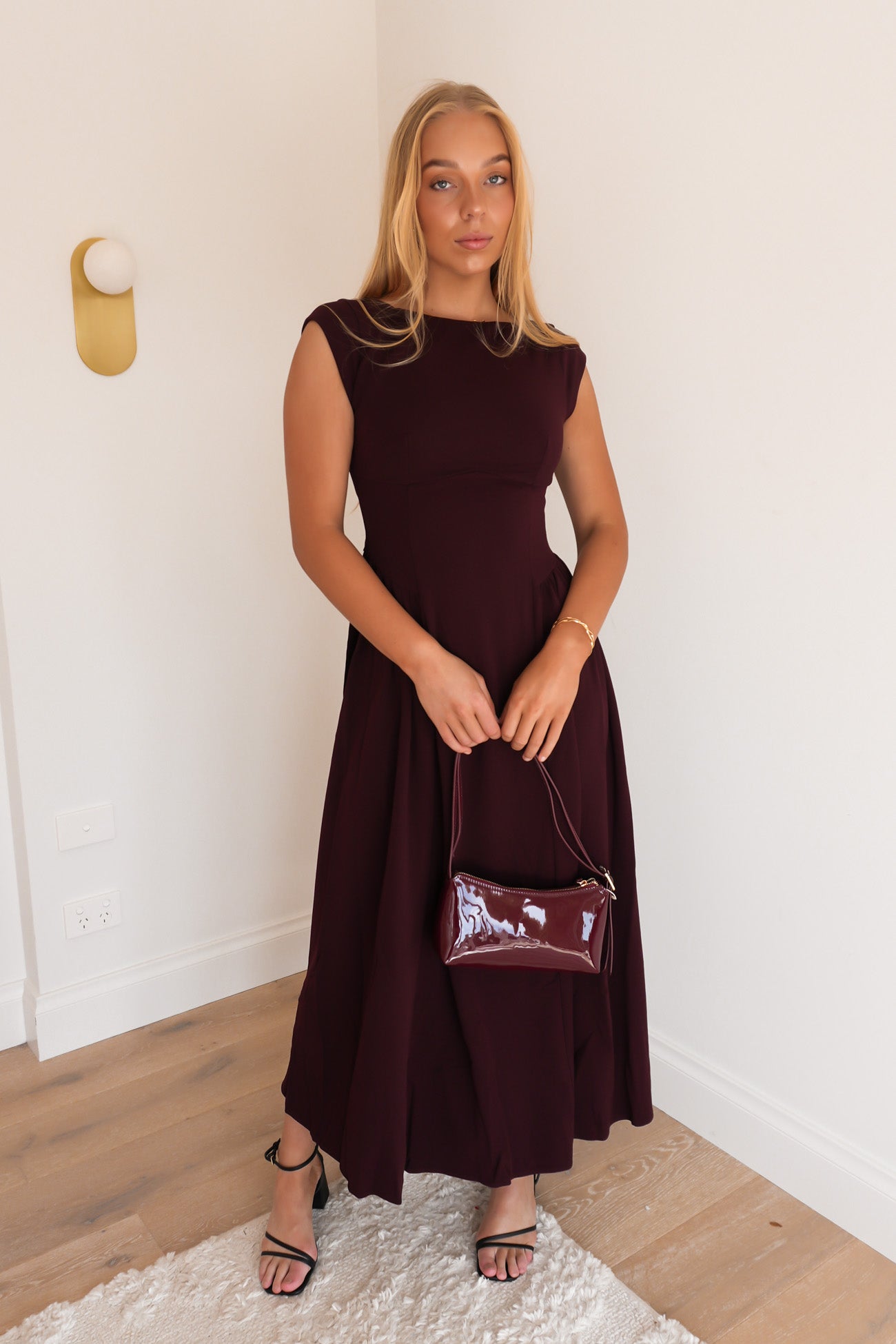 Cheyenne Midi Dress Wine