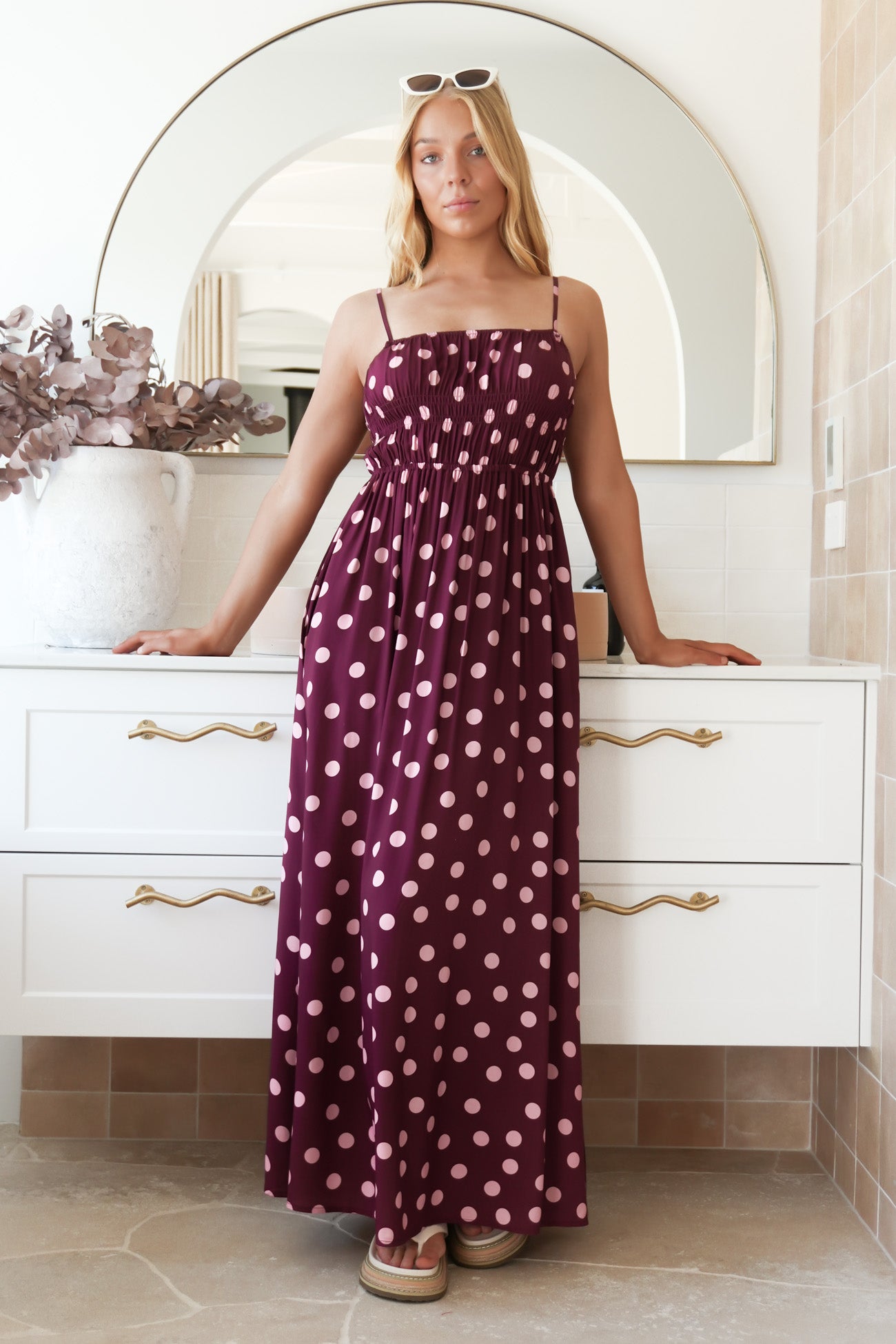 Clarissa Midi Dress Merlo Polka Dot