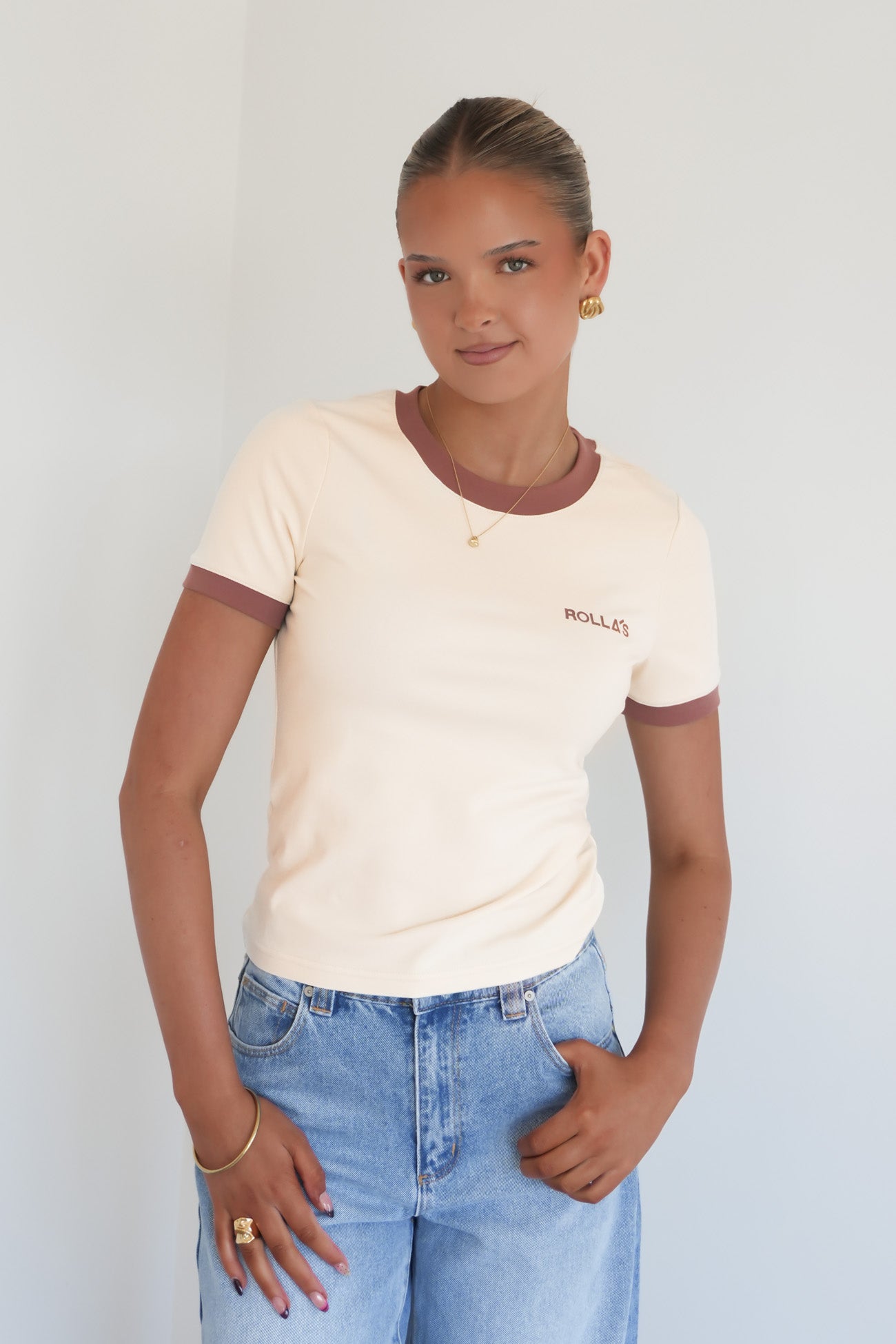 Classic Ringer Tee Cream
