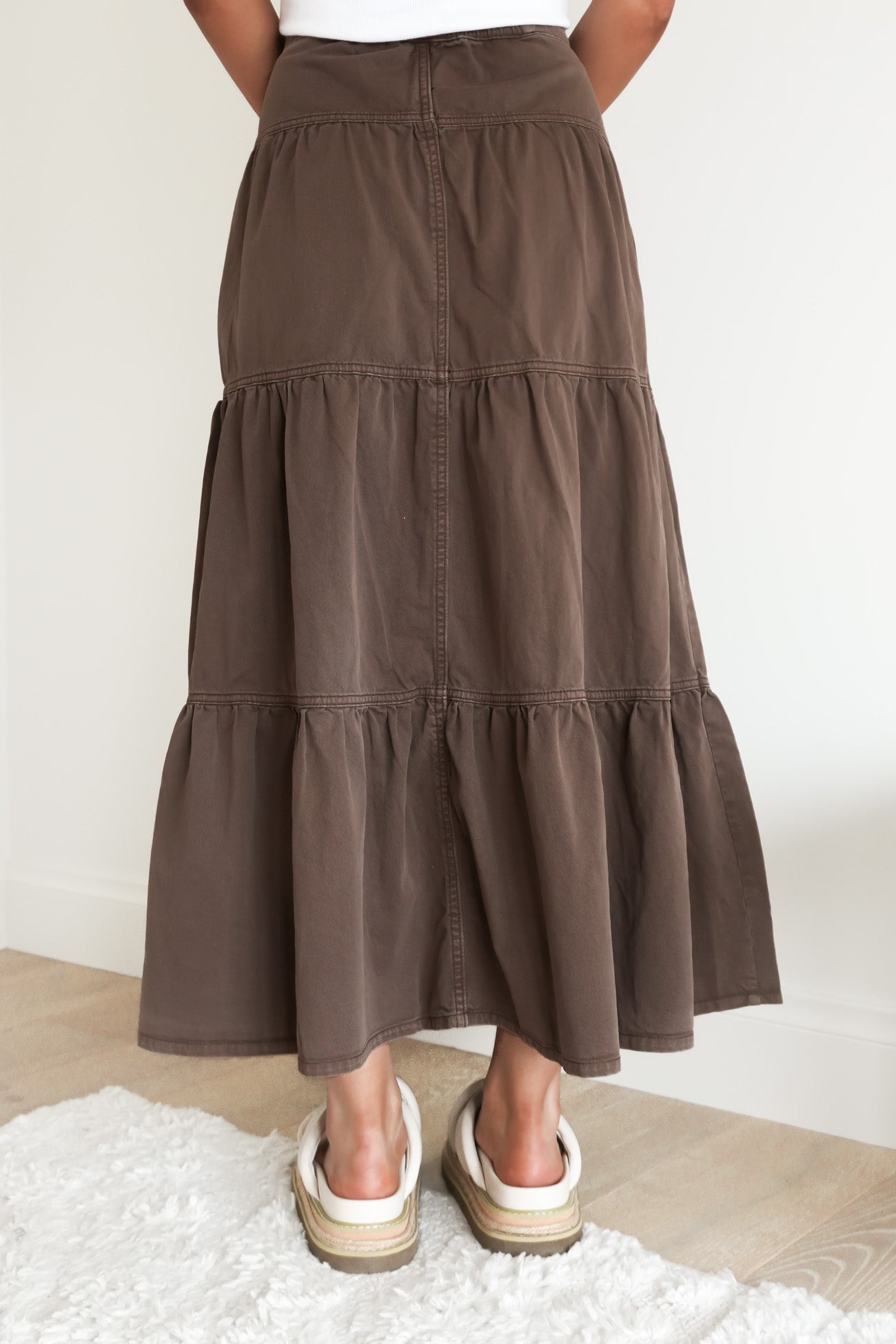 Coco Denim Maxi Skirt Cocoa