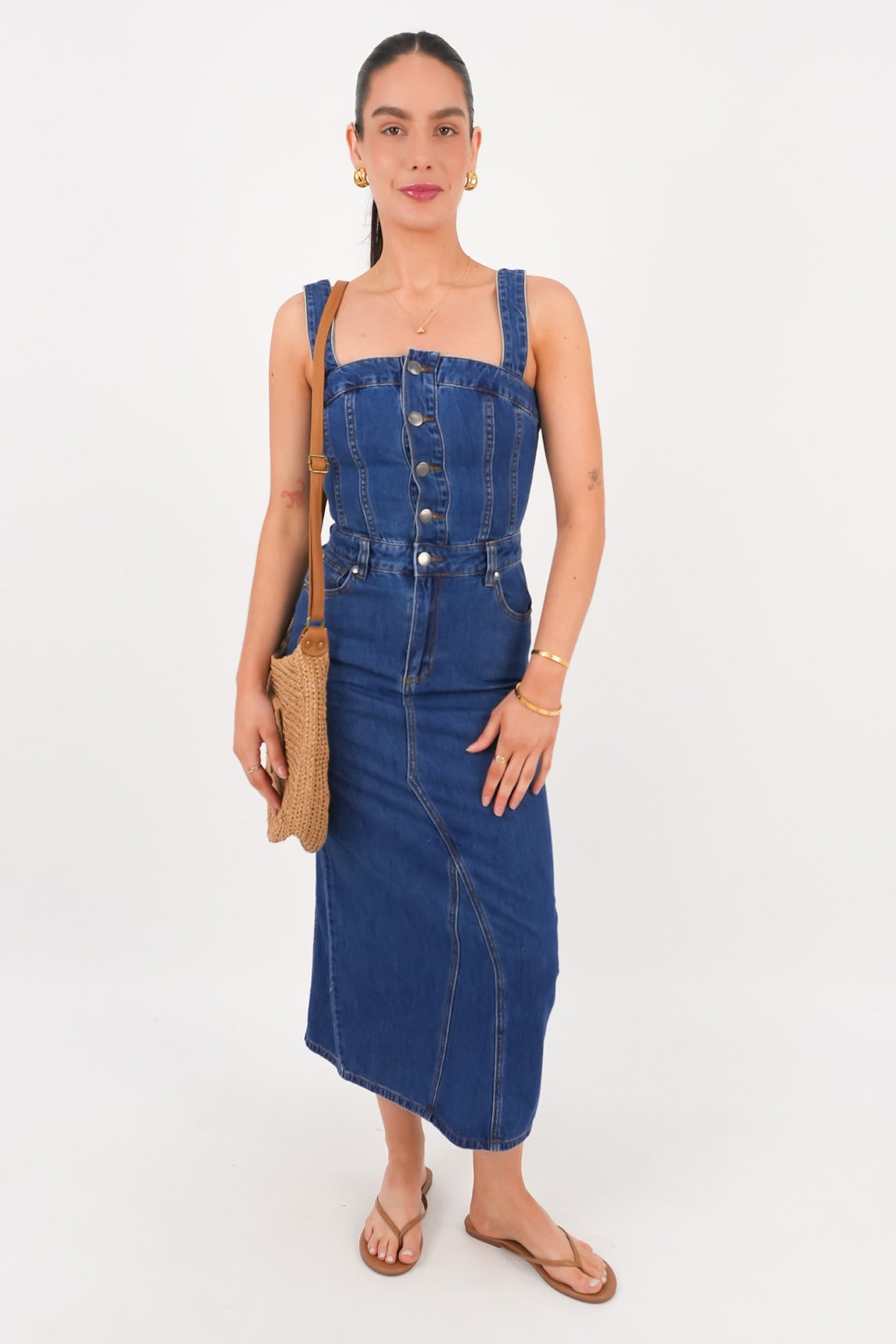 Coco Midi Dress Heritage Blue