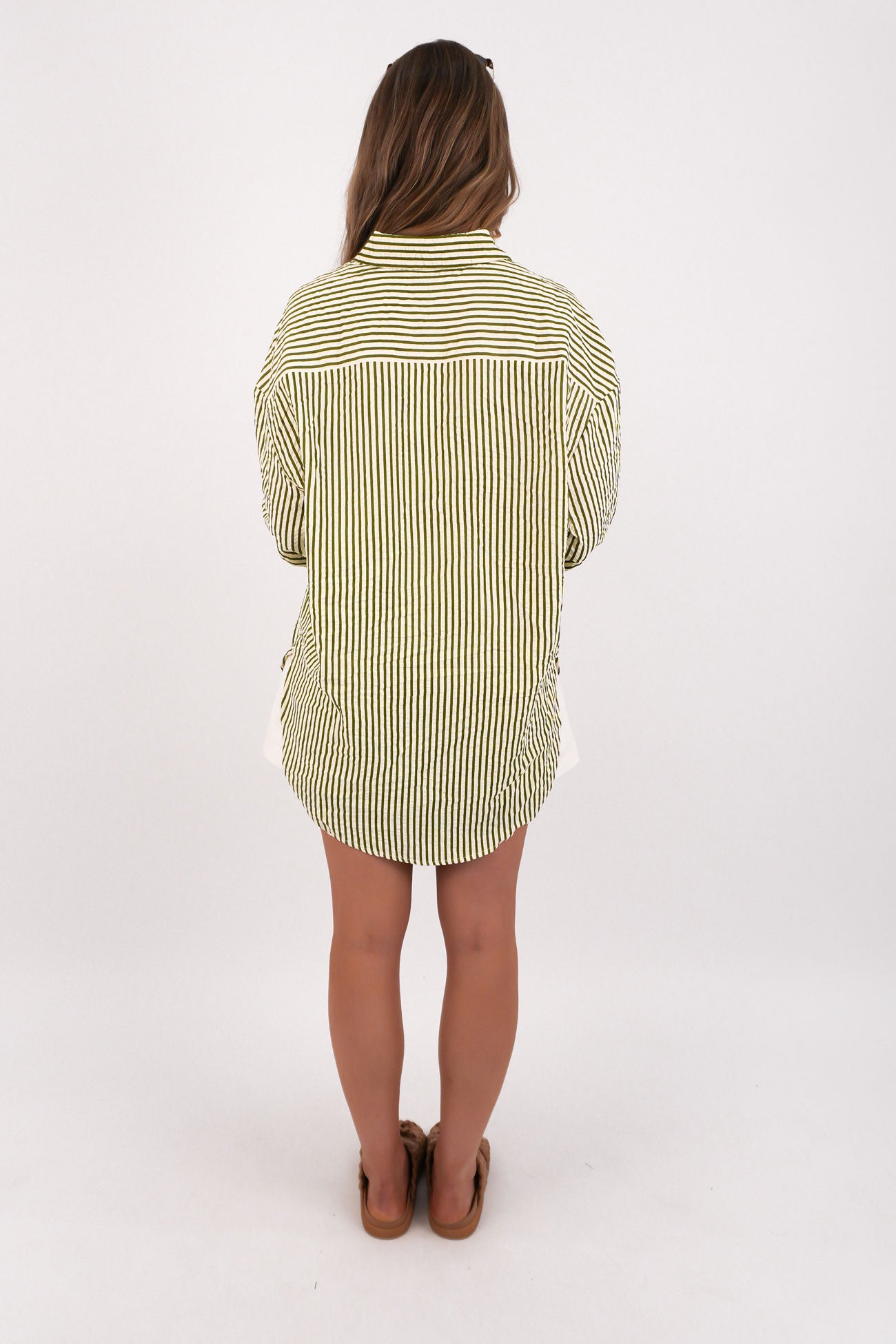 Cove Stripe Long Sleeve Shirt Aloe