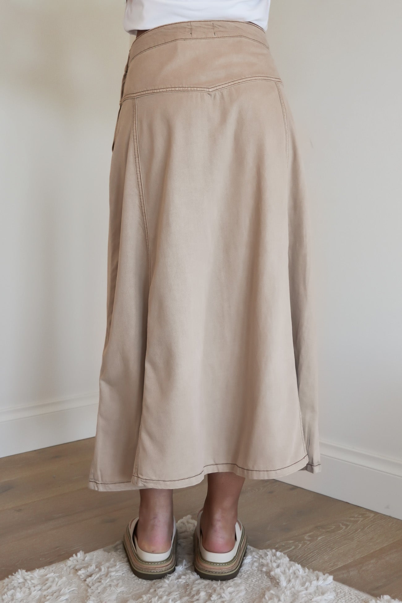 Cove Maxi Skirt Beige