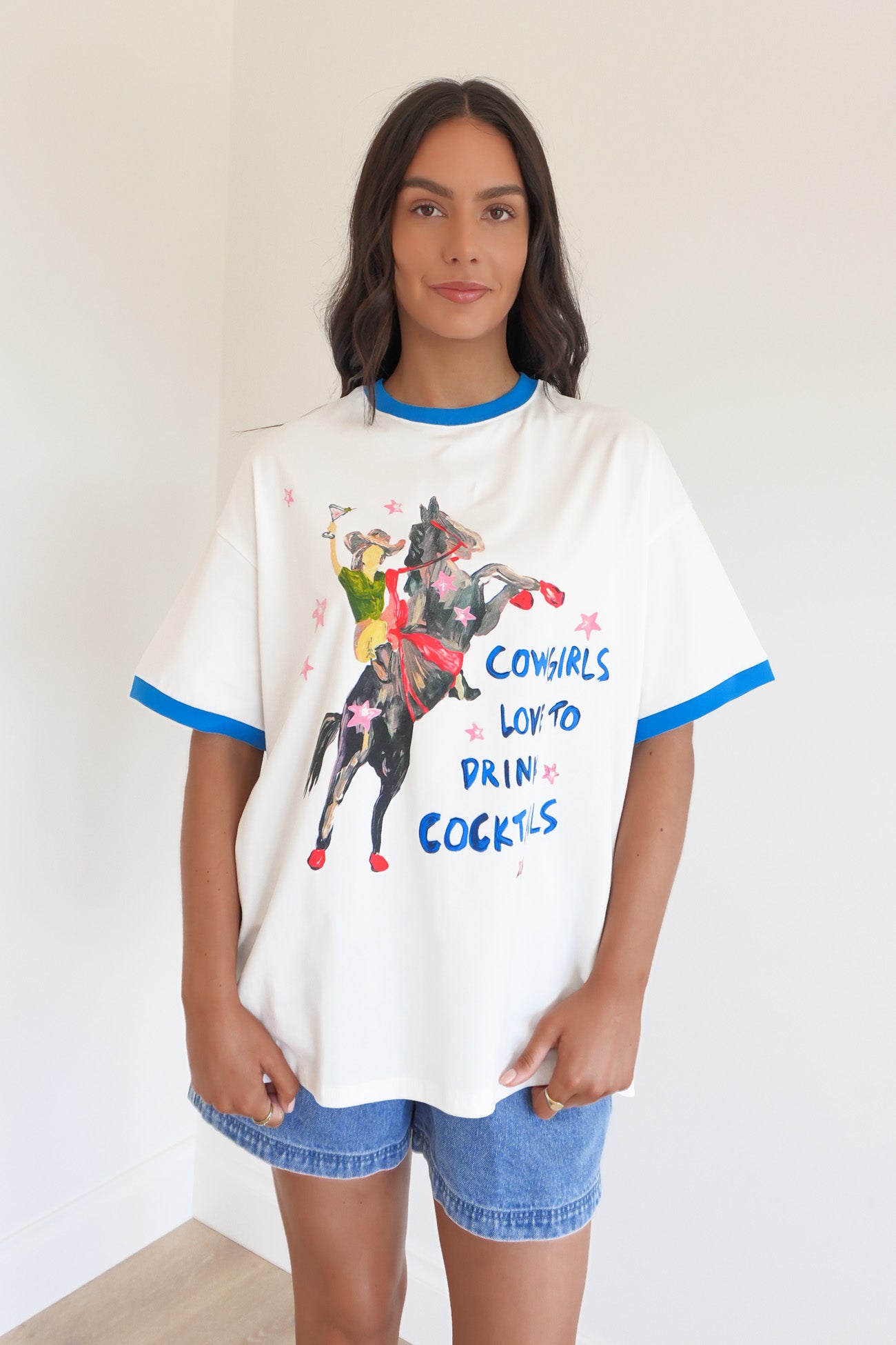 Cowgirls & Cocktail Tee White