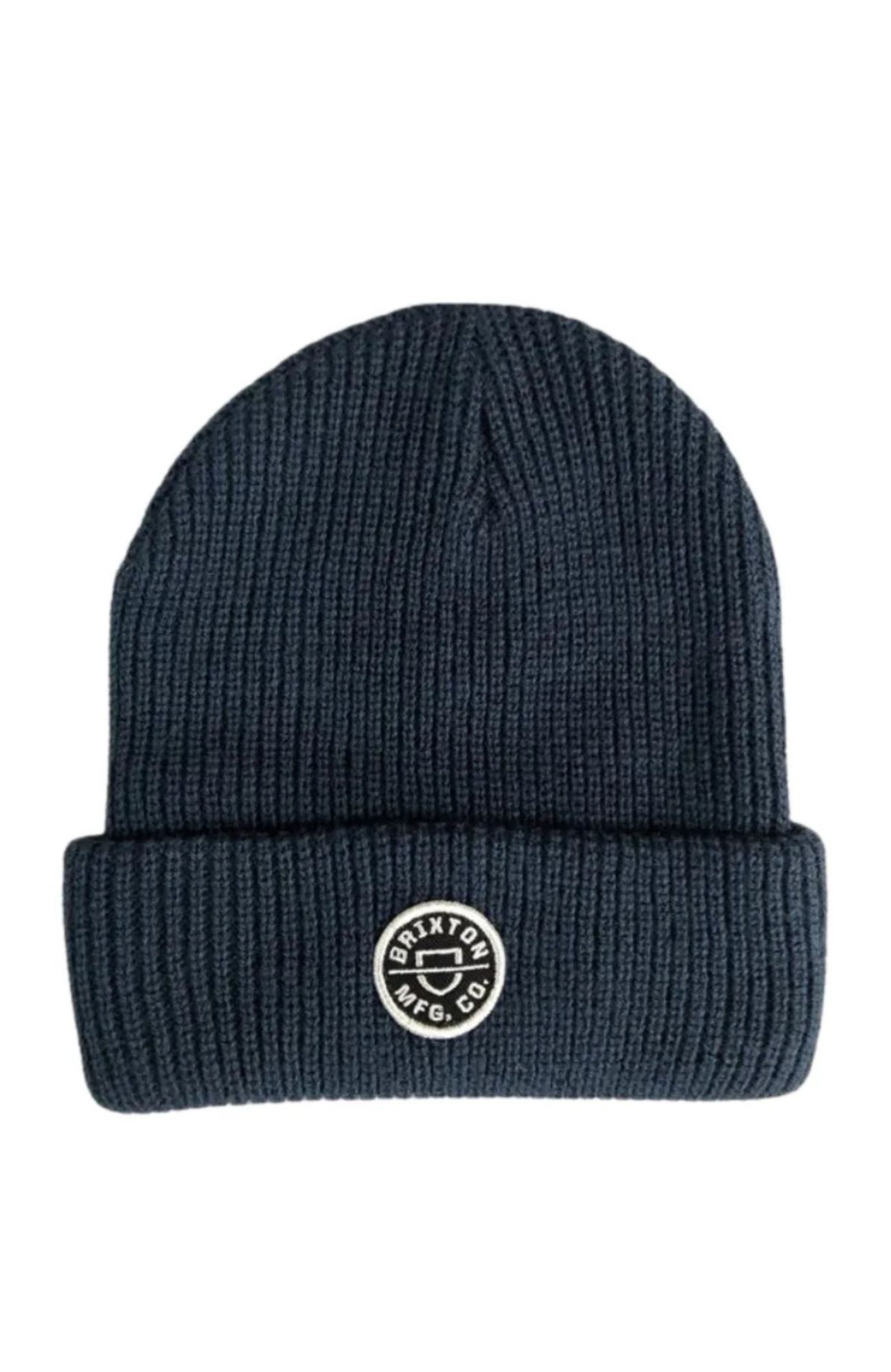 Crest Mini Logo Beanie Black Future Grey
