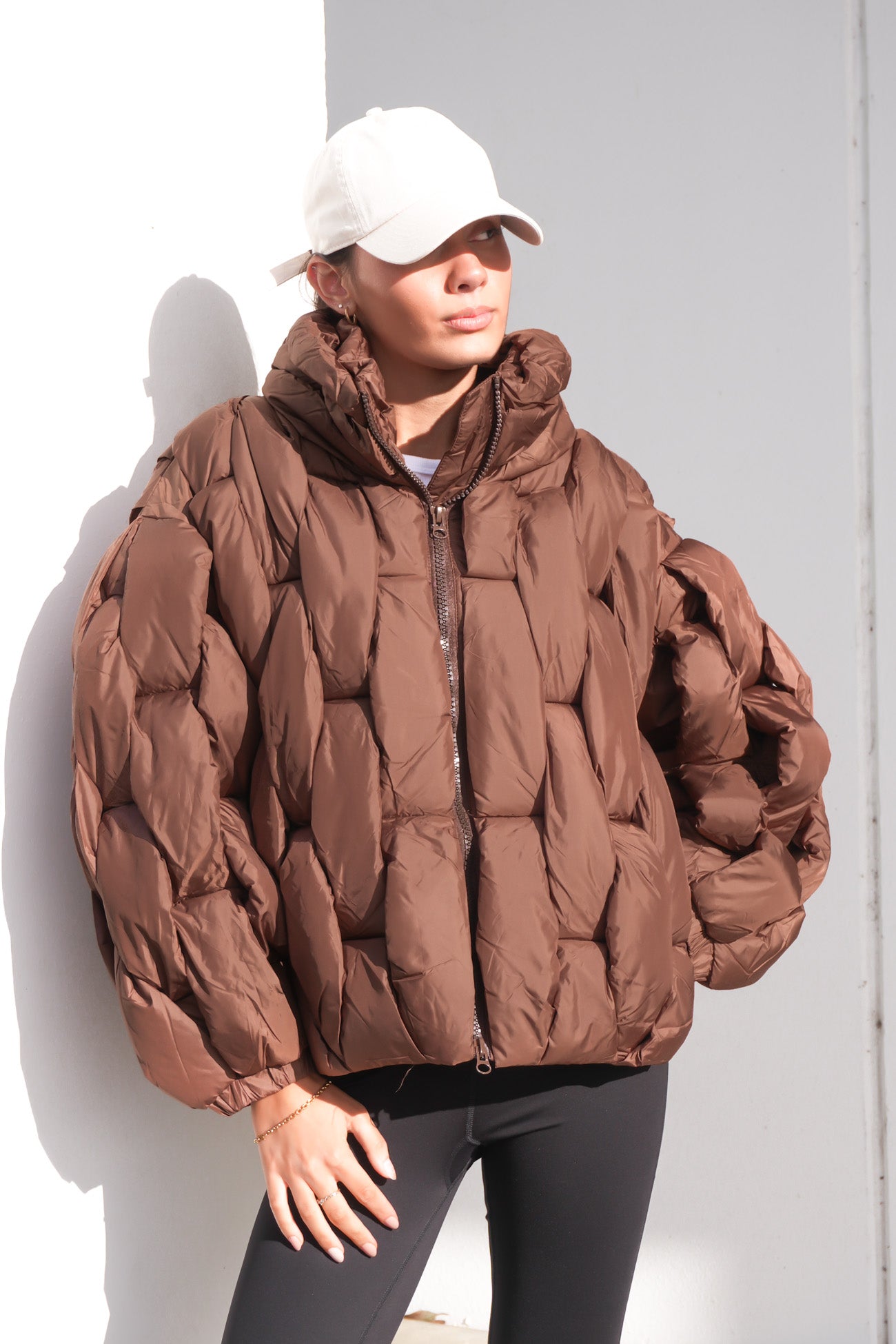 Kylie Puffer Jacket Chocolate