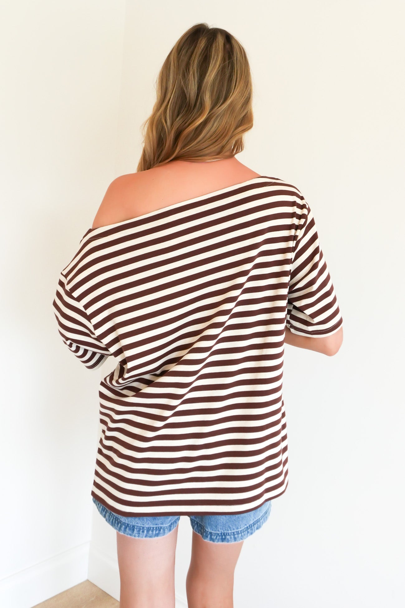 Neave Tee Chocolate Stripe