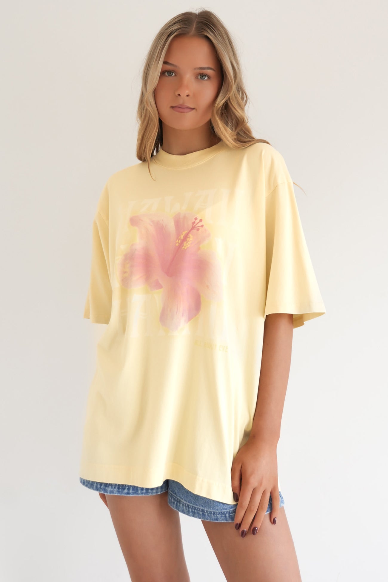 Hawaii Oversized Tee Yellow