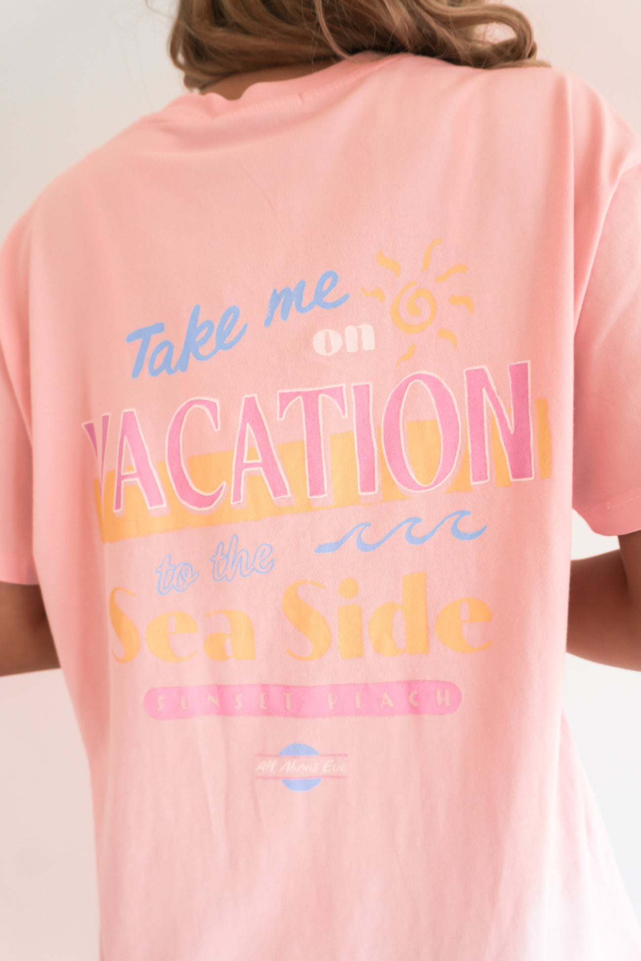 Vacation Relaxed Tee Pink