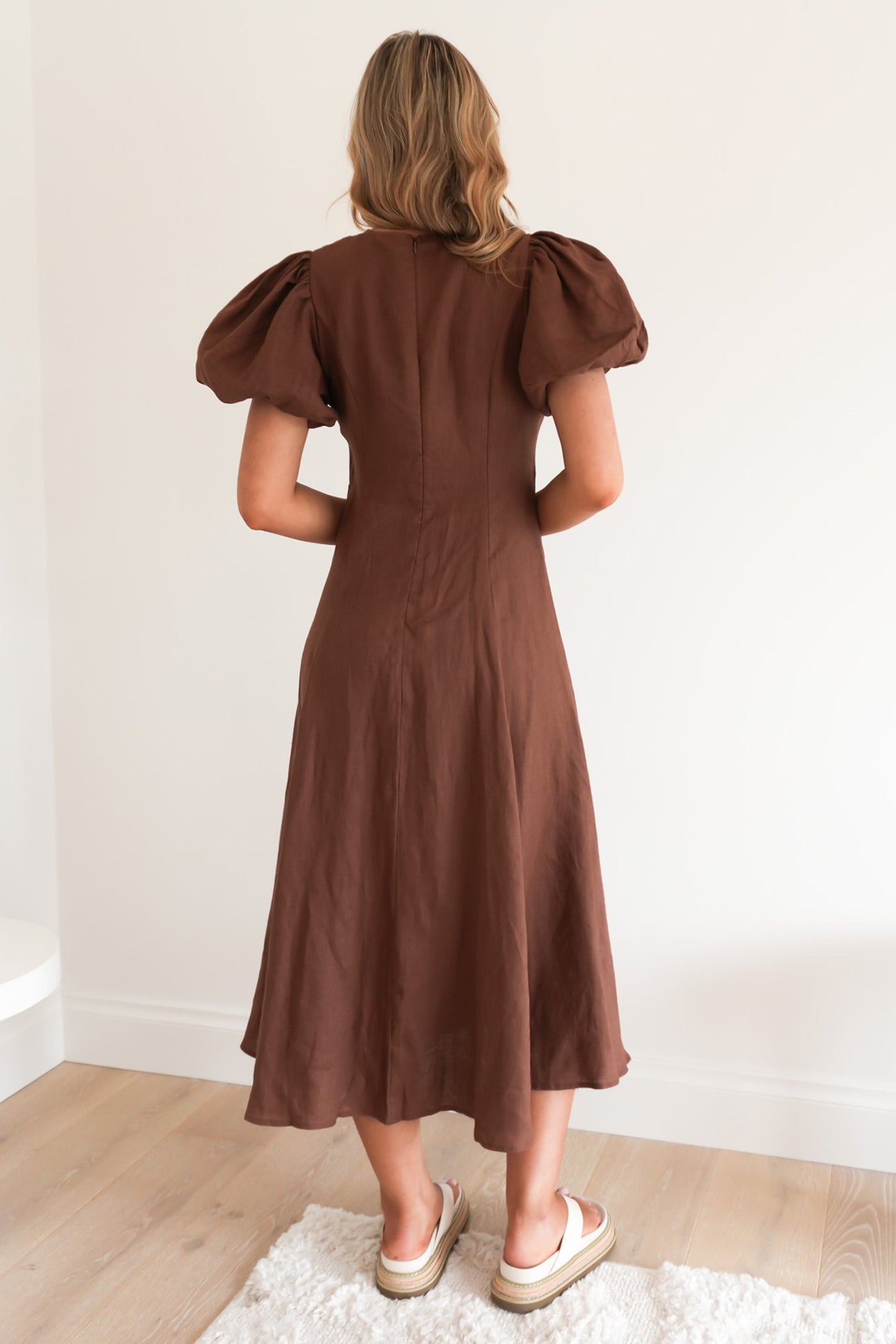Halli Midi Dress Chocolate