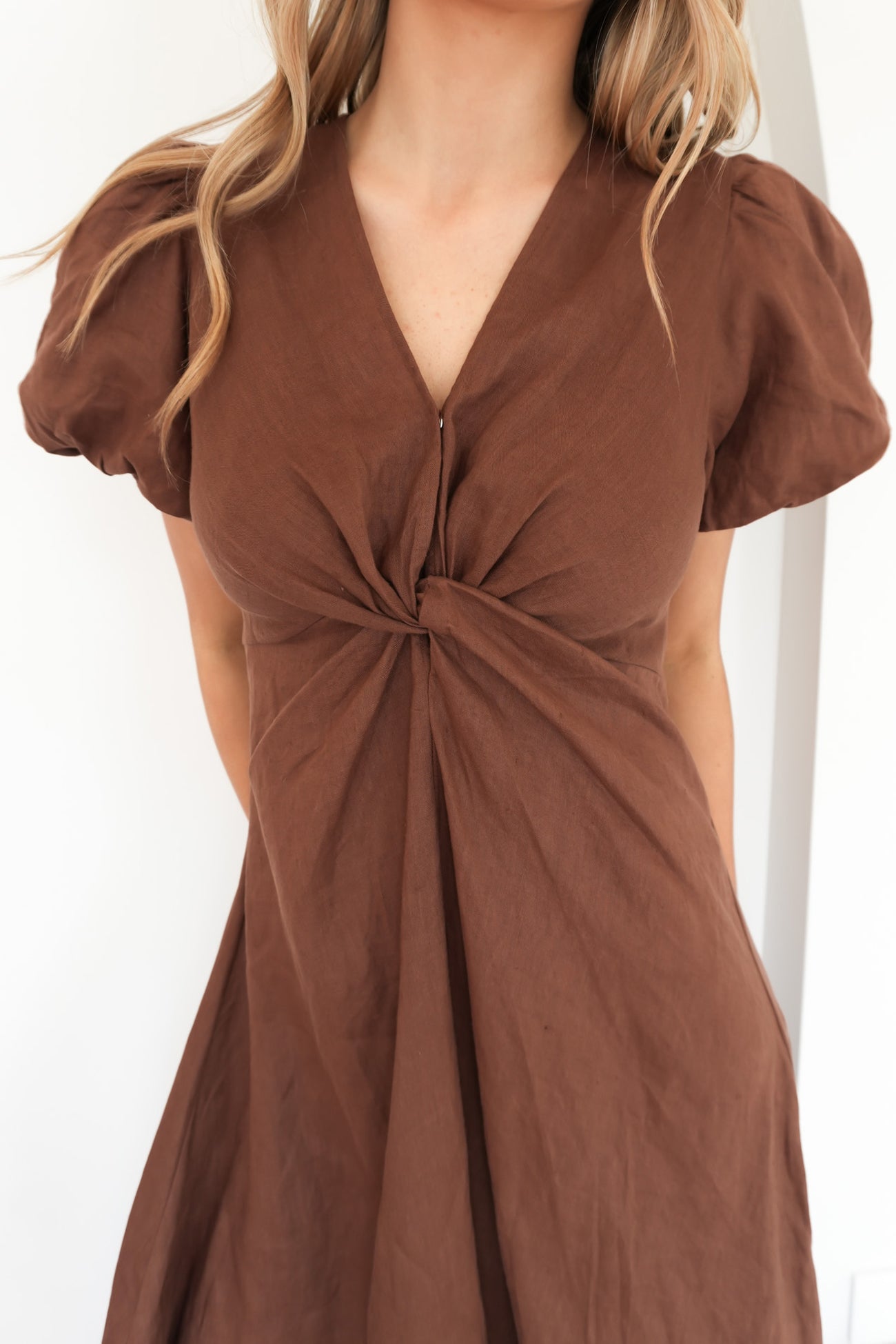Halli Midi Dress Chocolate