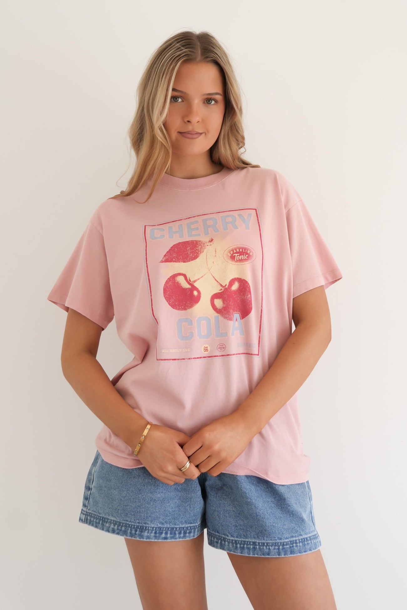 Wild Cherry Relaxed Tee Pale Pink