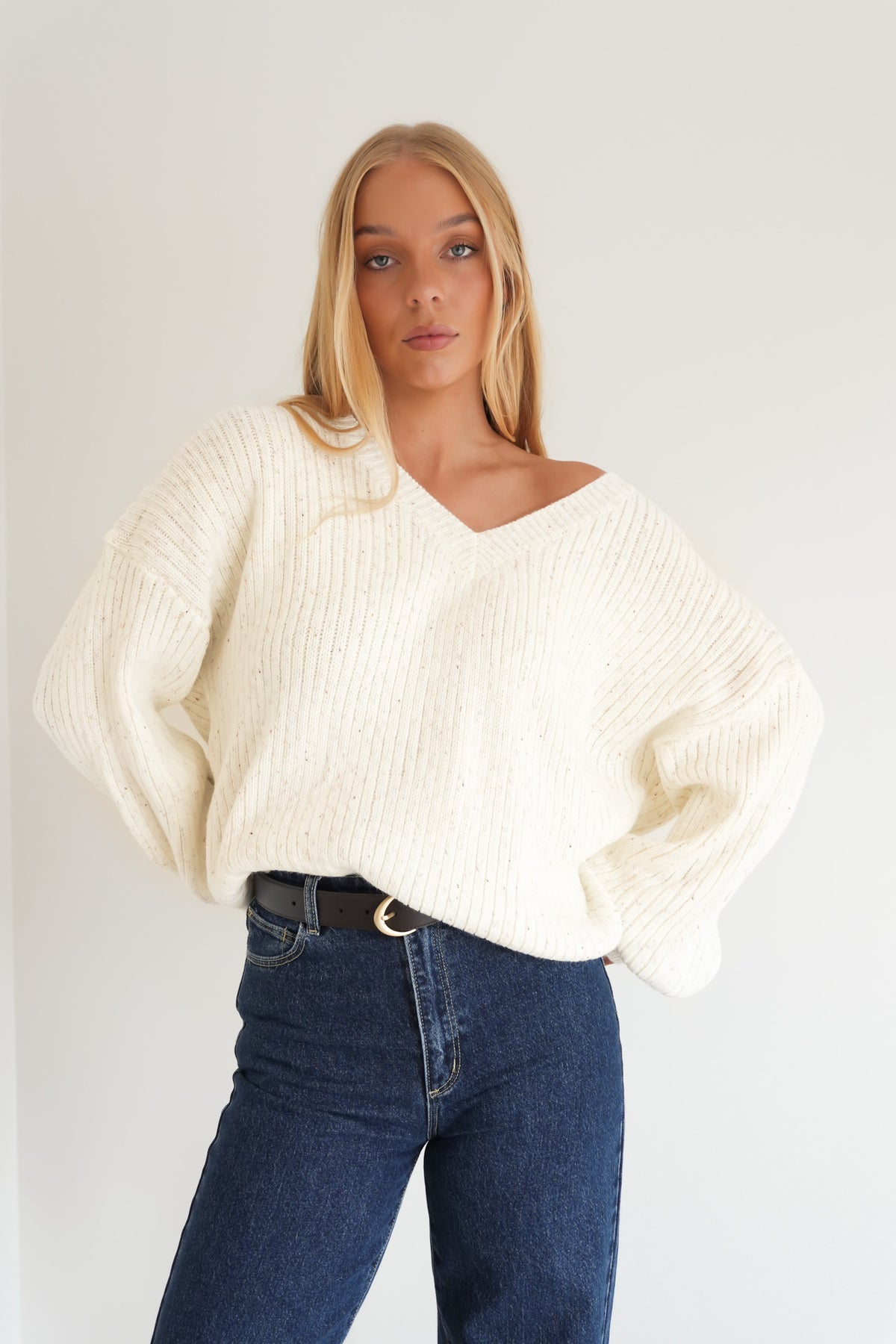 Zhuri Knit White