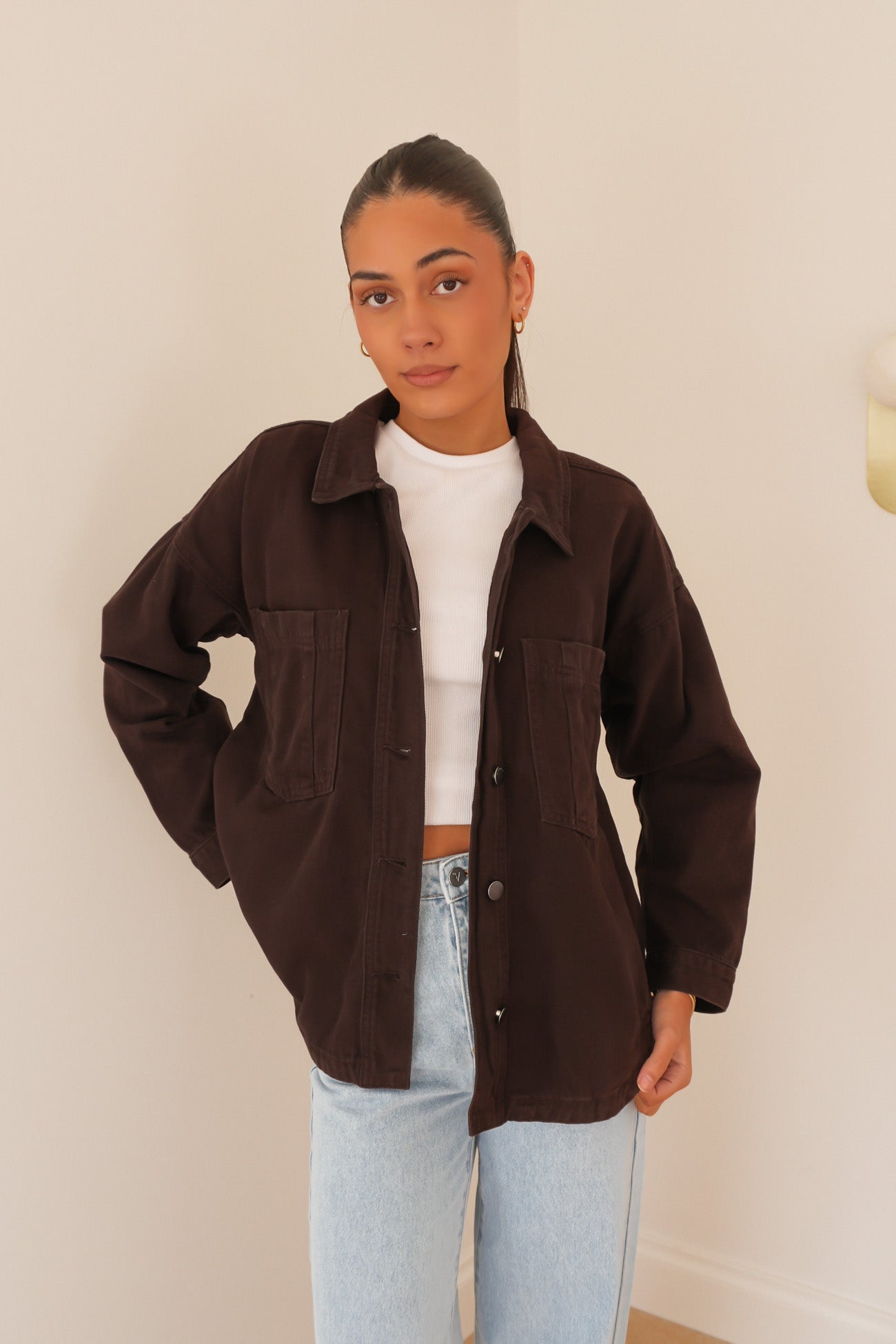 Dale Shacket Brown