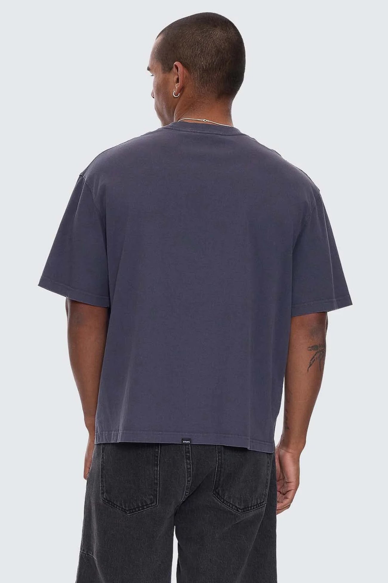 Damage Control Box Fit Oversize Cropped Tee Ebony