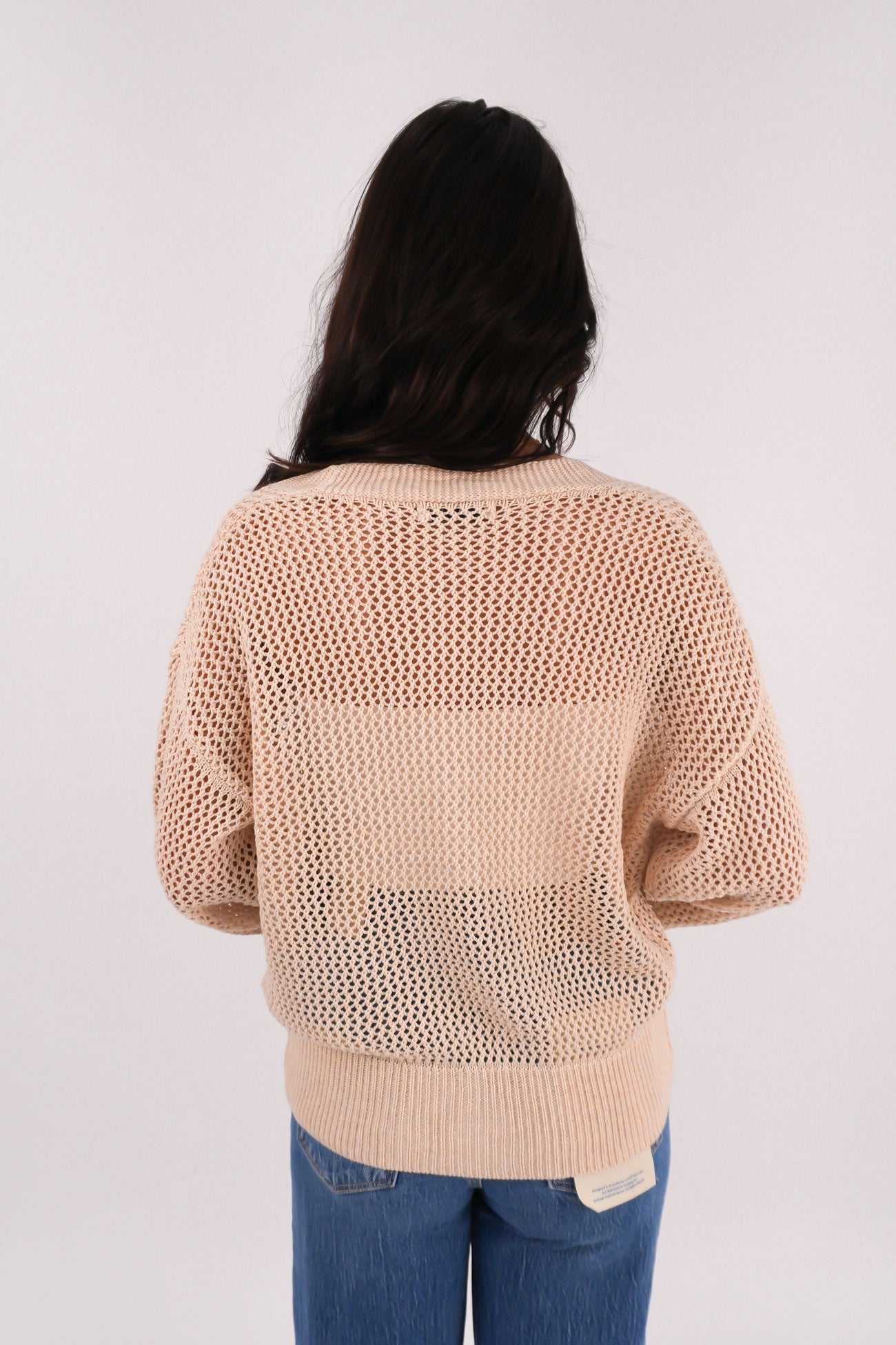 Danna Crochet Cardigan Beige