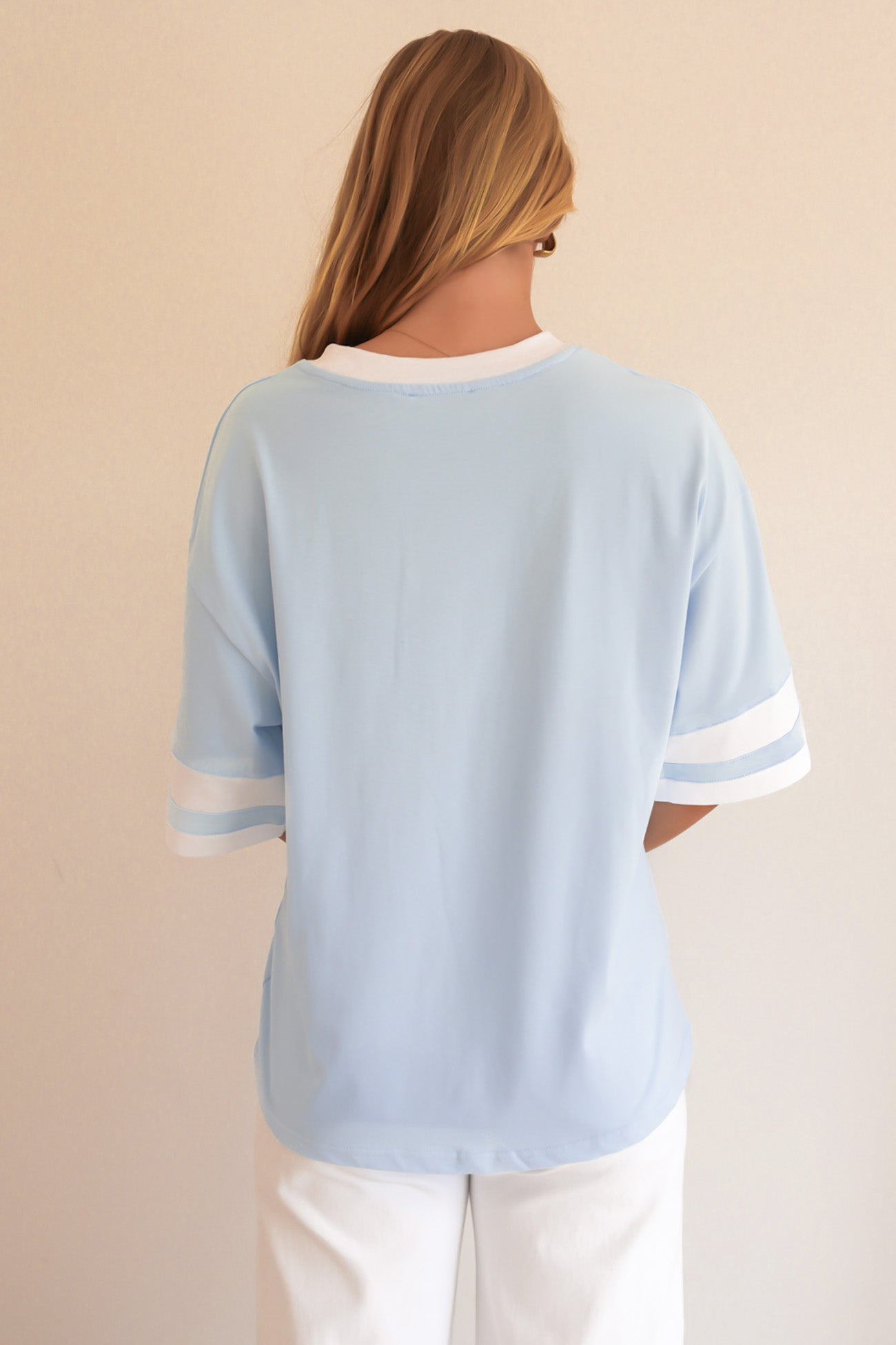 Della Tee Blue White