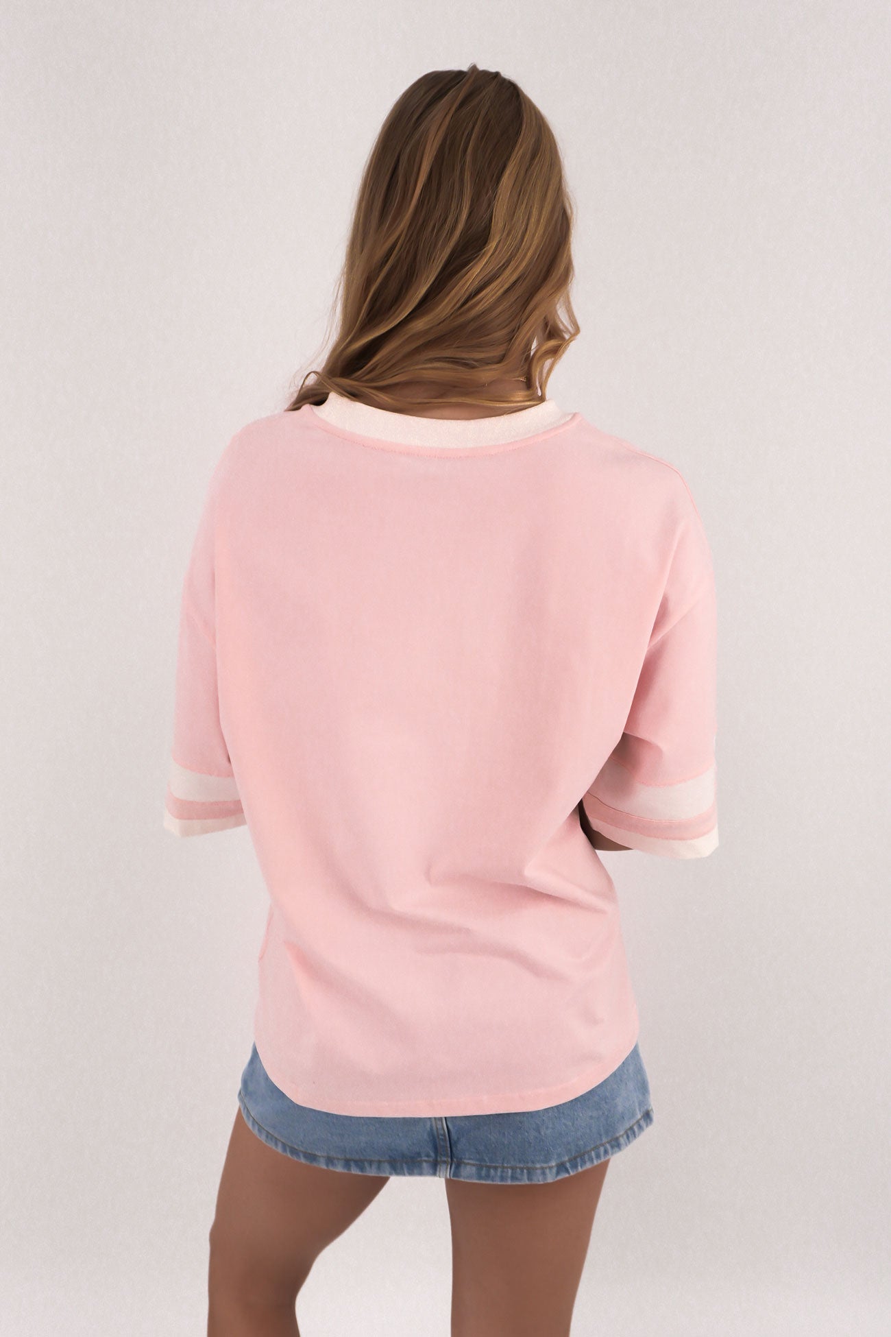 Della Tee Pink White