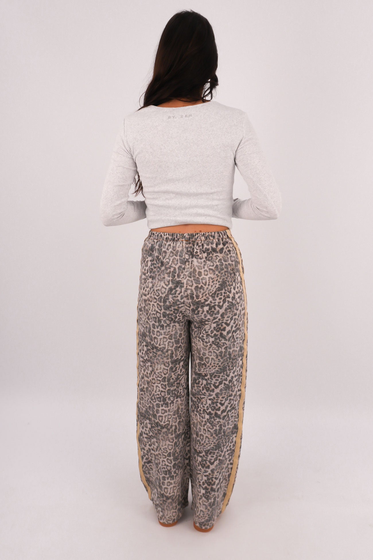 Dylan Denim Pant Faded Leopard