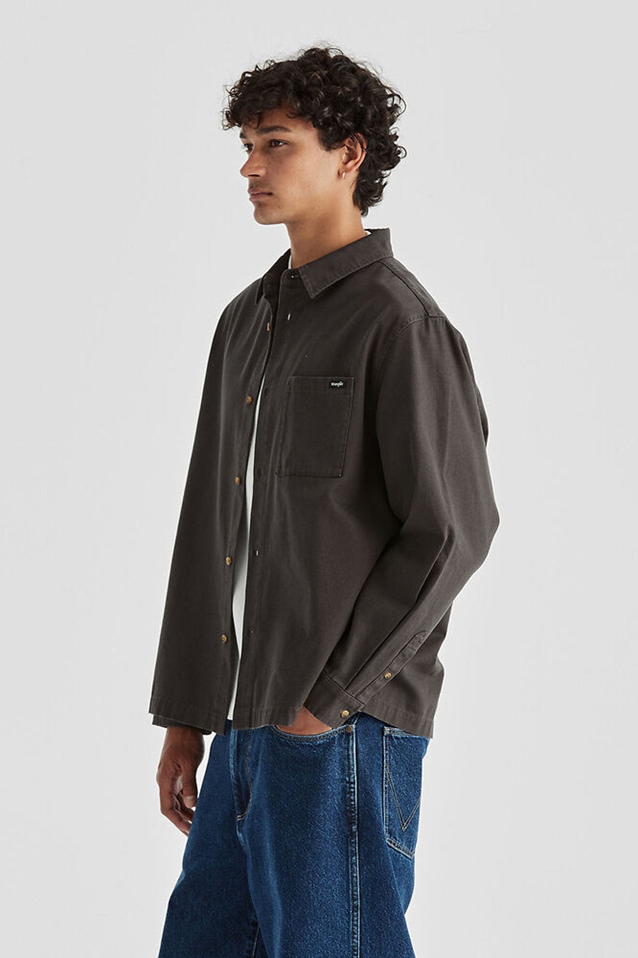 Dylan Long Sleeve Shirt Worn Black