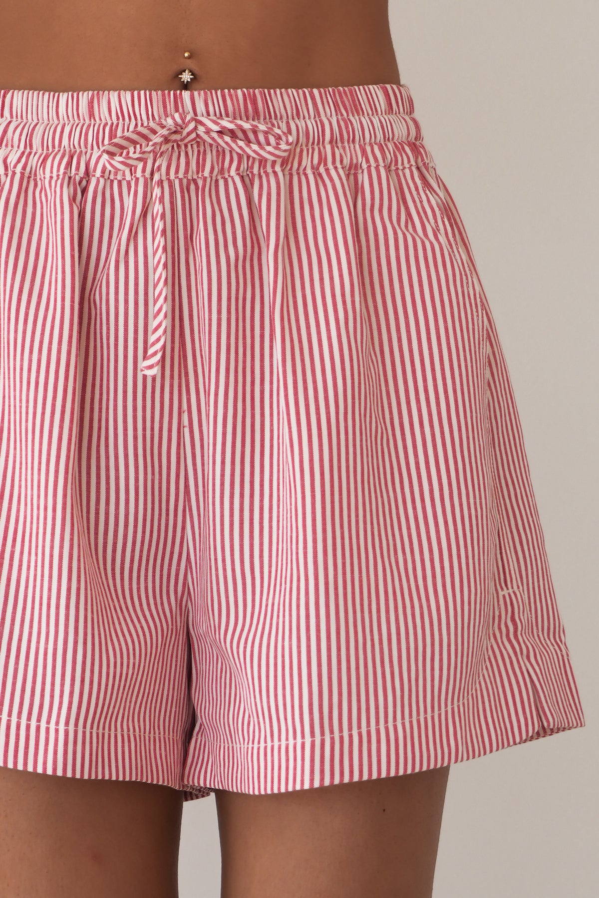 Echo Short Red White Stripe