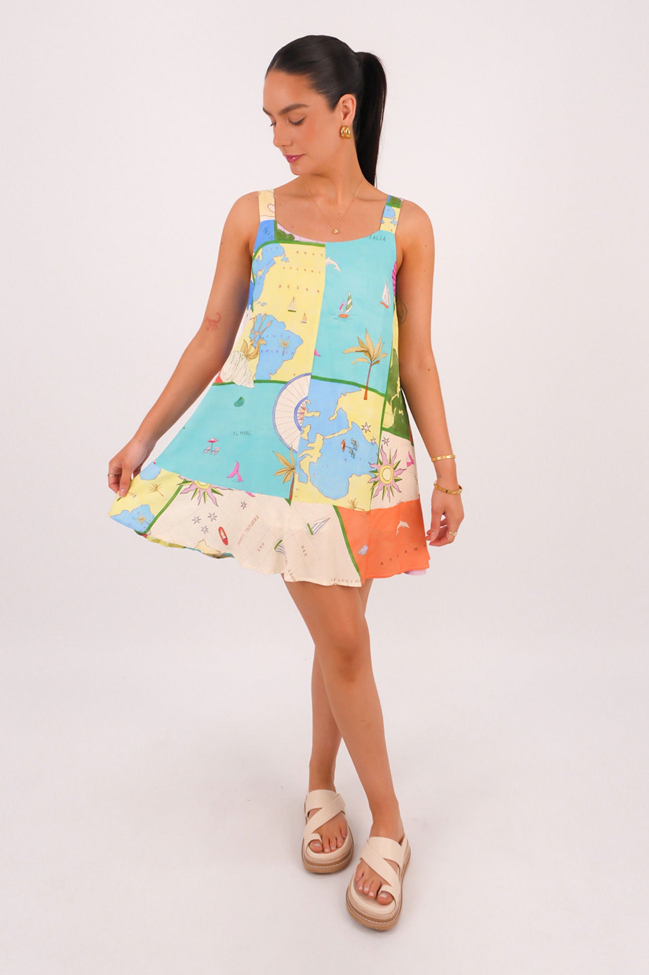 Elara Mini Dress Atlanic