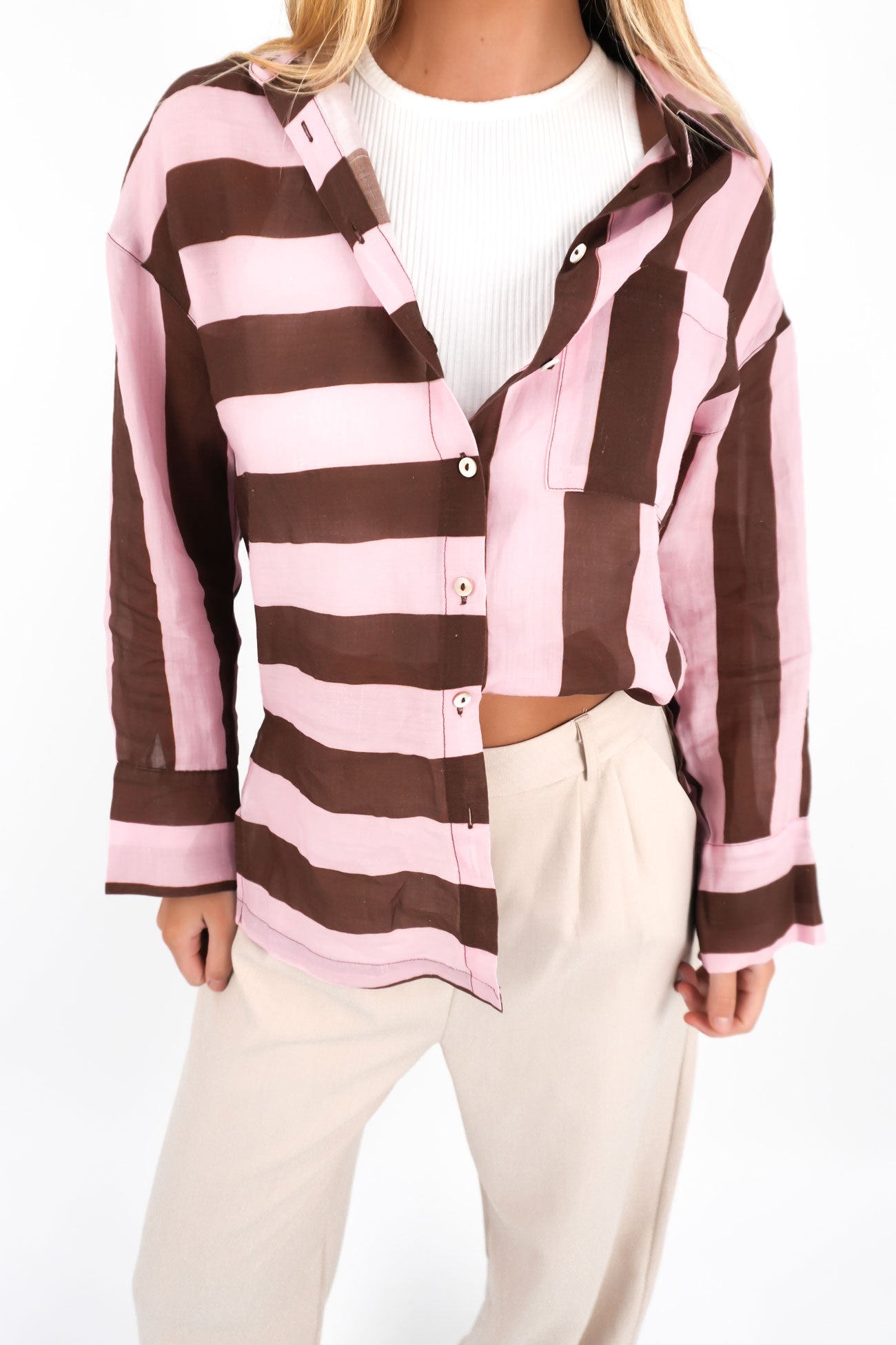 Elektra Long Sleeve Shirt Choc Pink