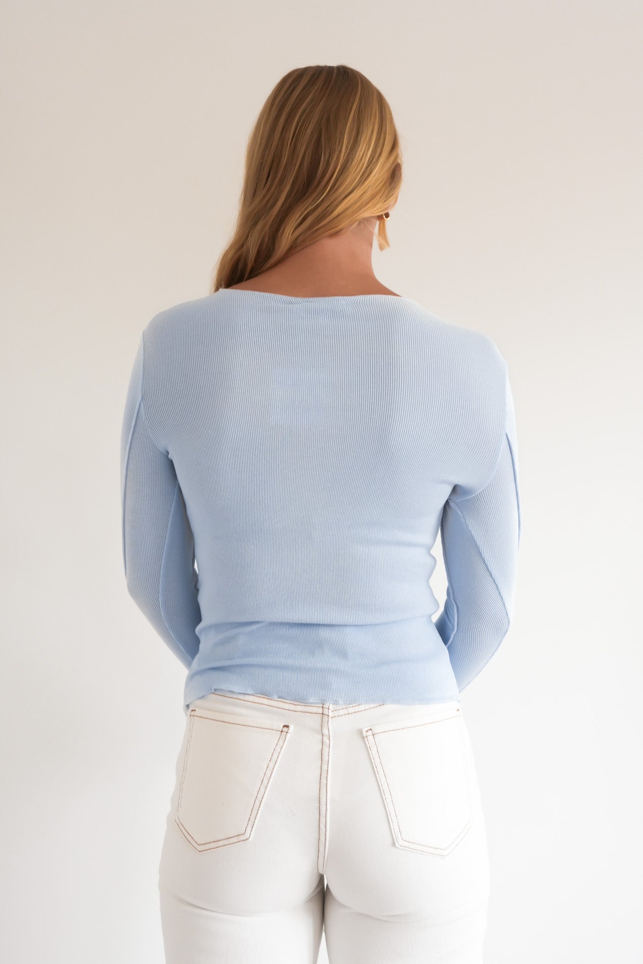 Eleni Long Sleeve Top Blue