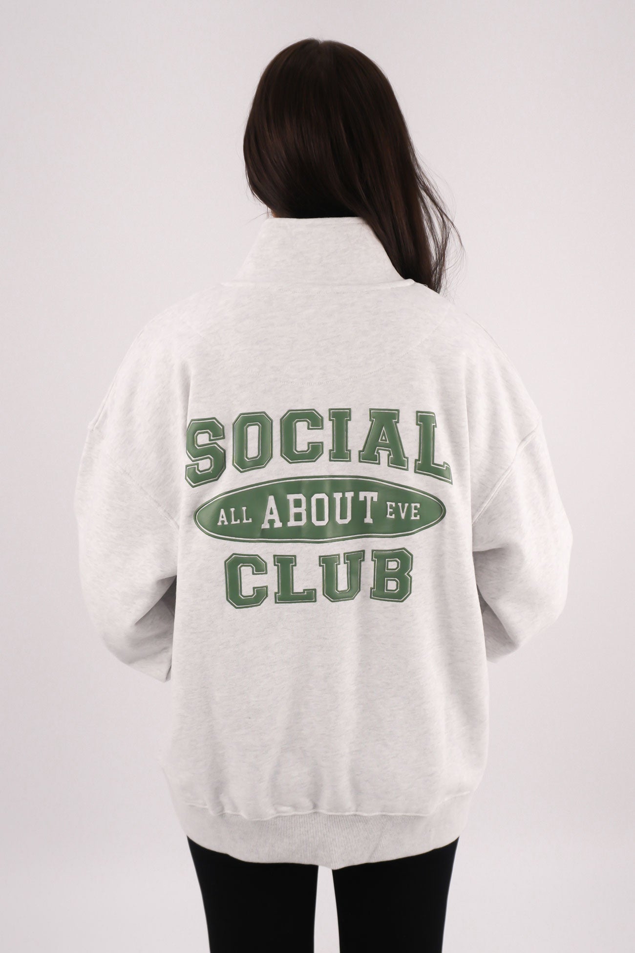 Elevated Relaxed 1/4 Zip Snow Marle