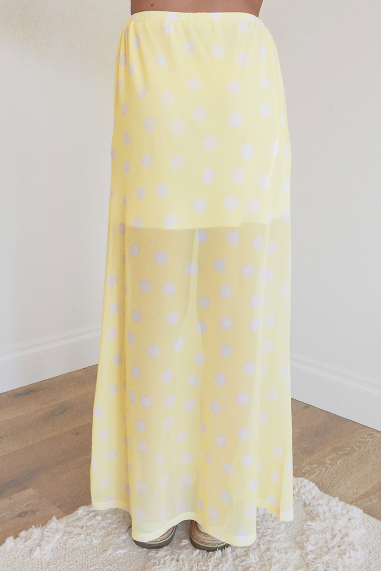 Elsie Maxi Skirt Yellow Polka Dot